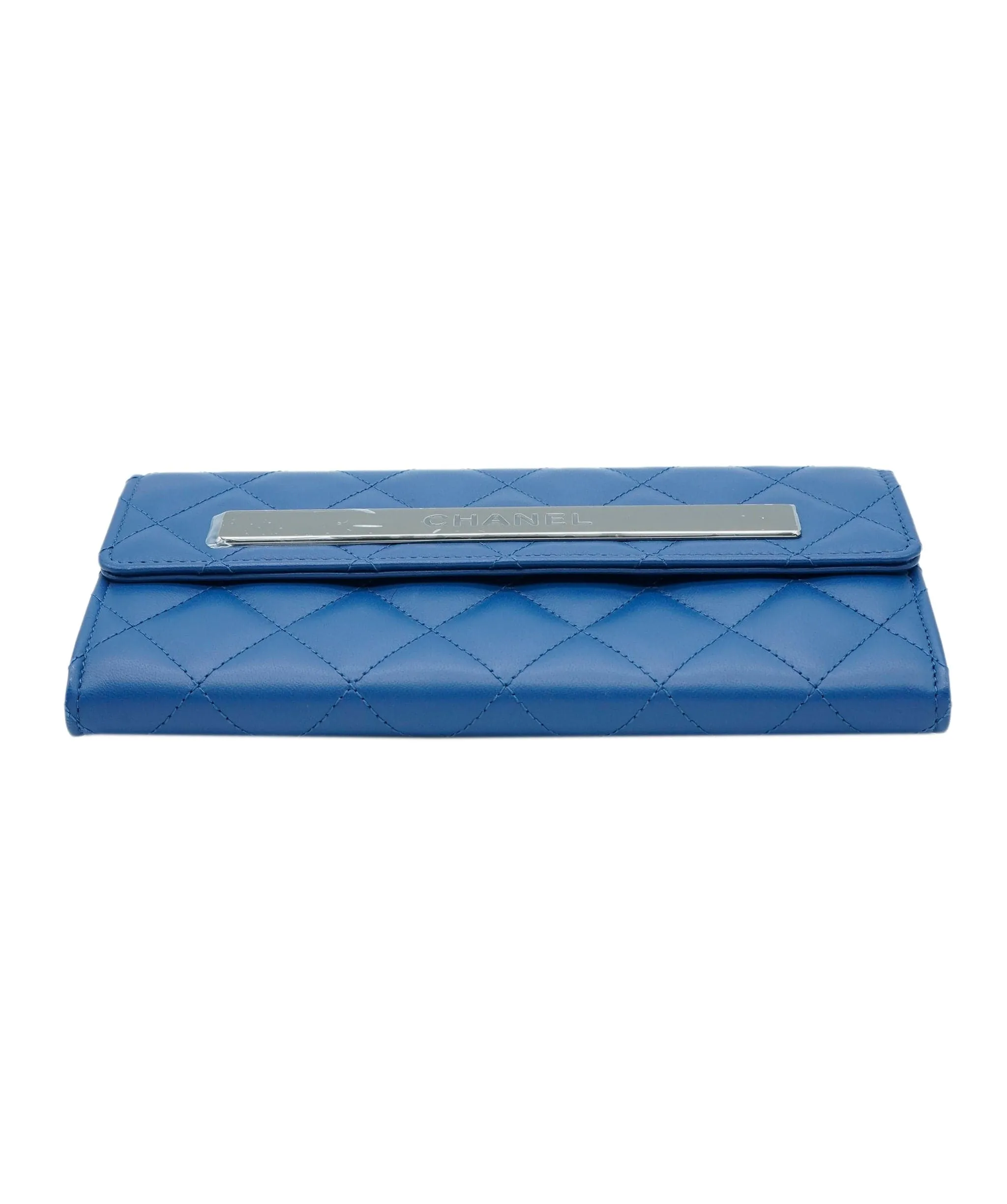 Chanel blue lambskin wallet ALL0315