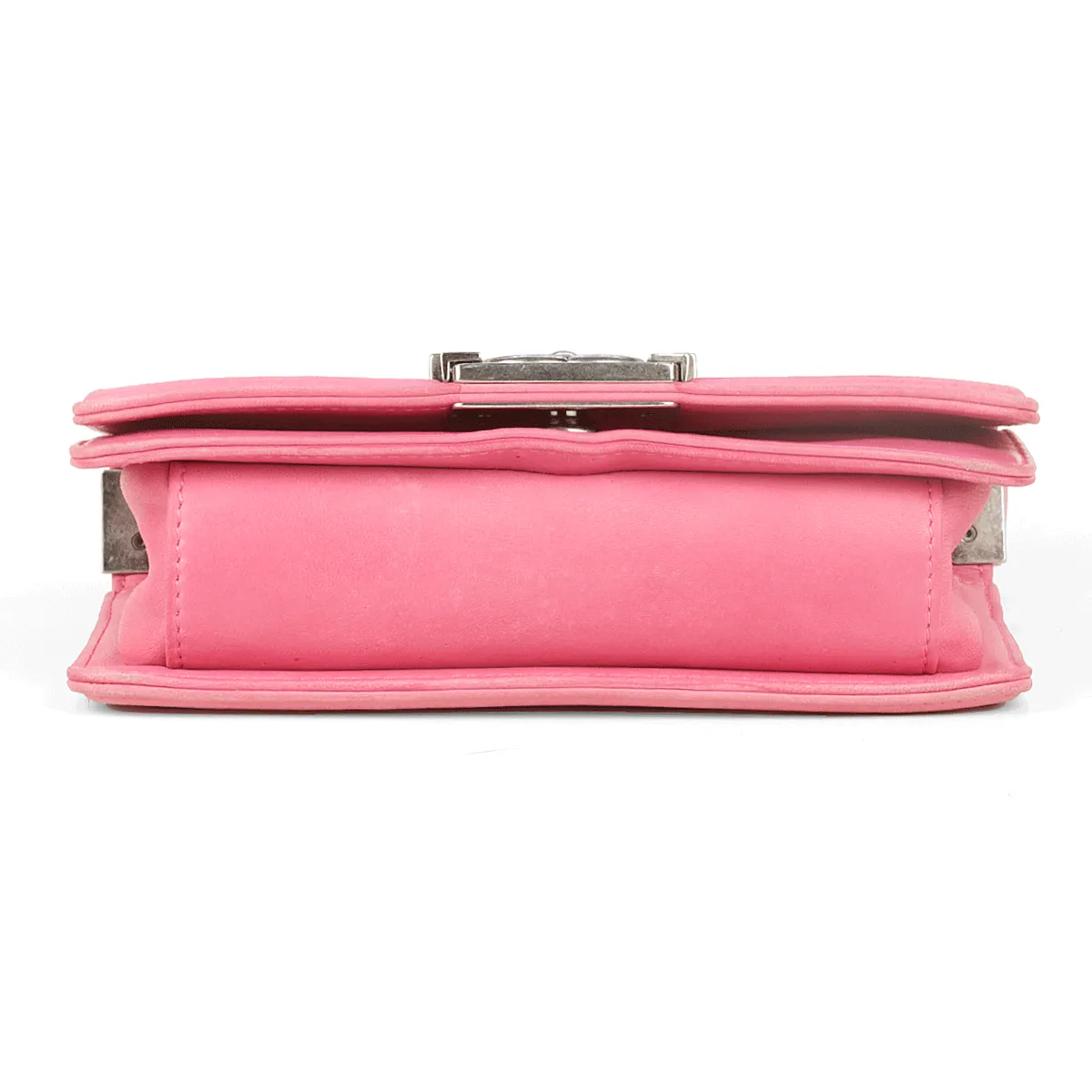 Chanel Boy Bag Pink Stingray Galuchat Leather with Silver Hardware Small