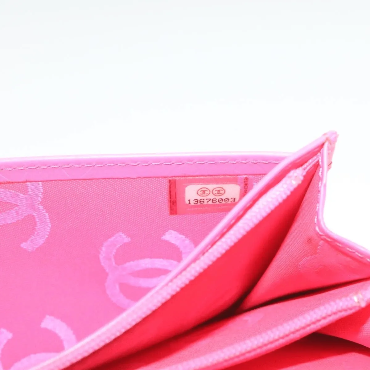 CHANEL Cambon Line Long Wallet Beige Leather CC Auth 20307