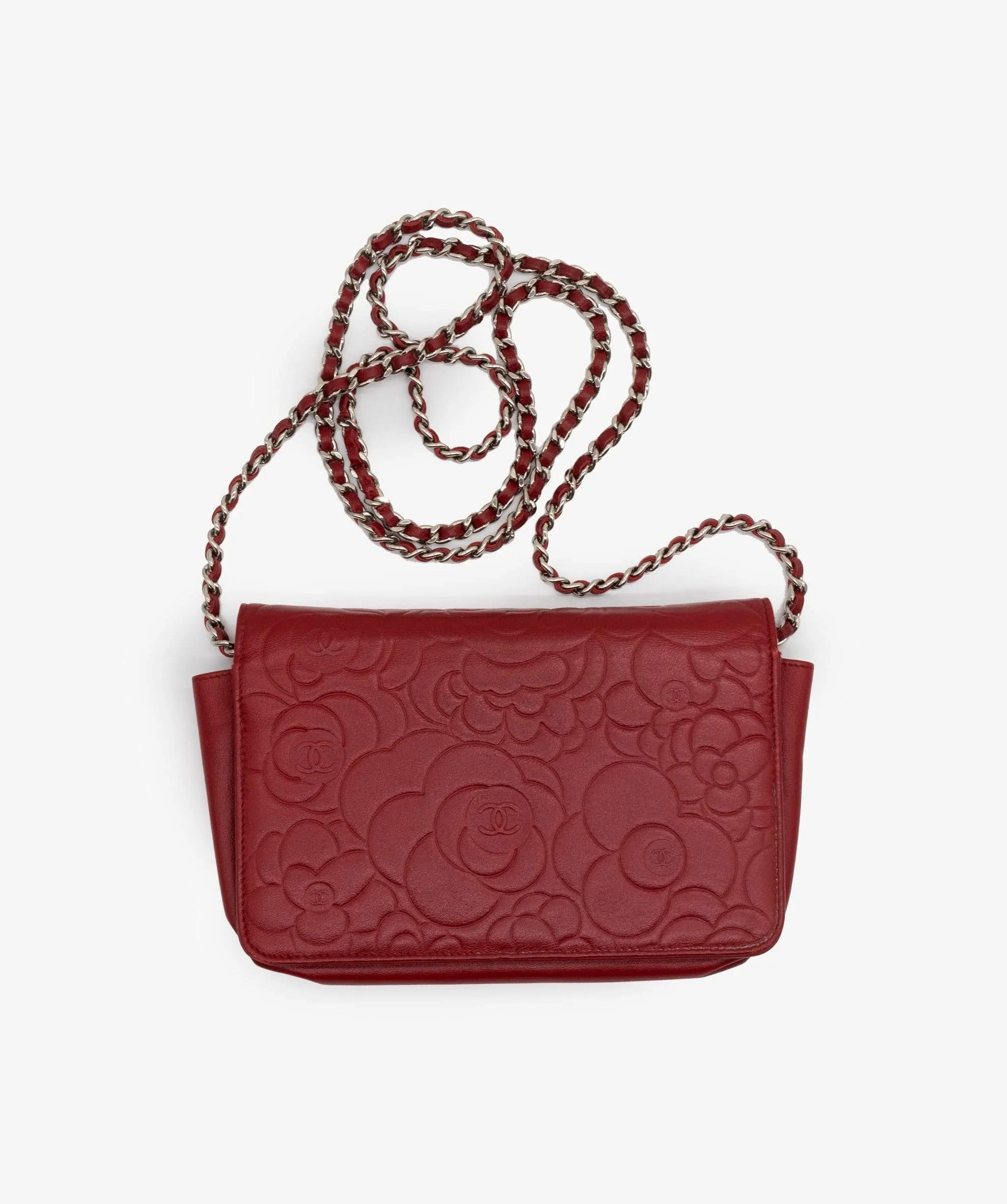 Chanel Camellia Wallet On Chain RCL1076