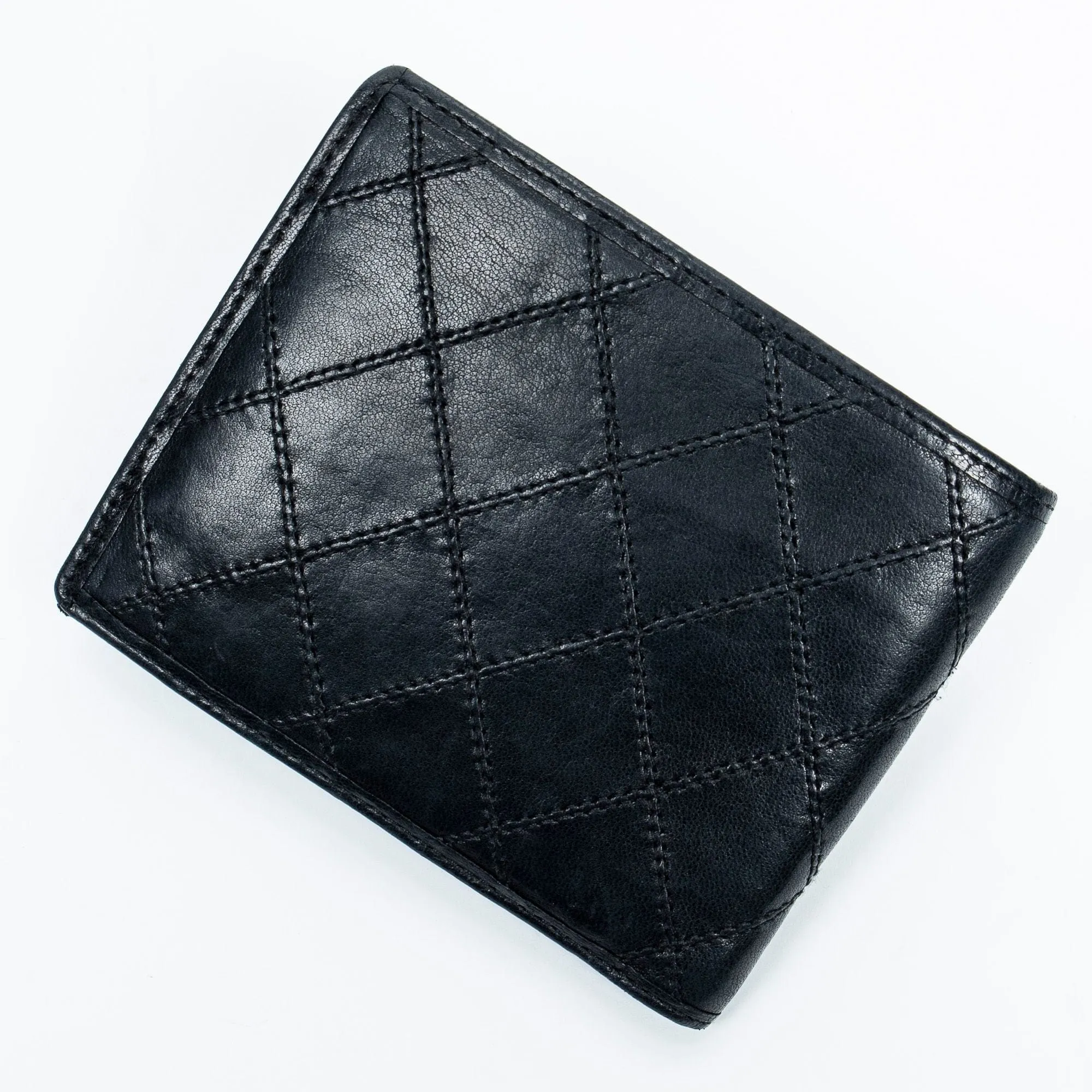 Chanel CC Double Stitch Compact Bifold Wallet - AWL2168