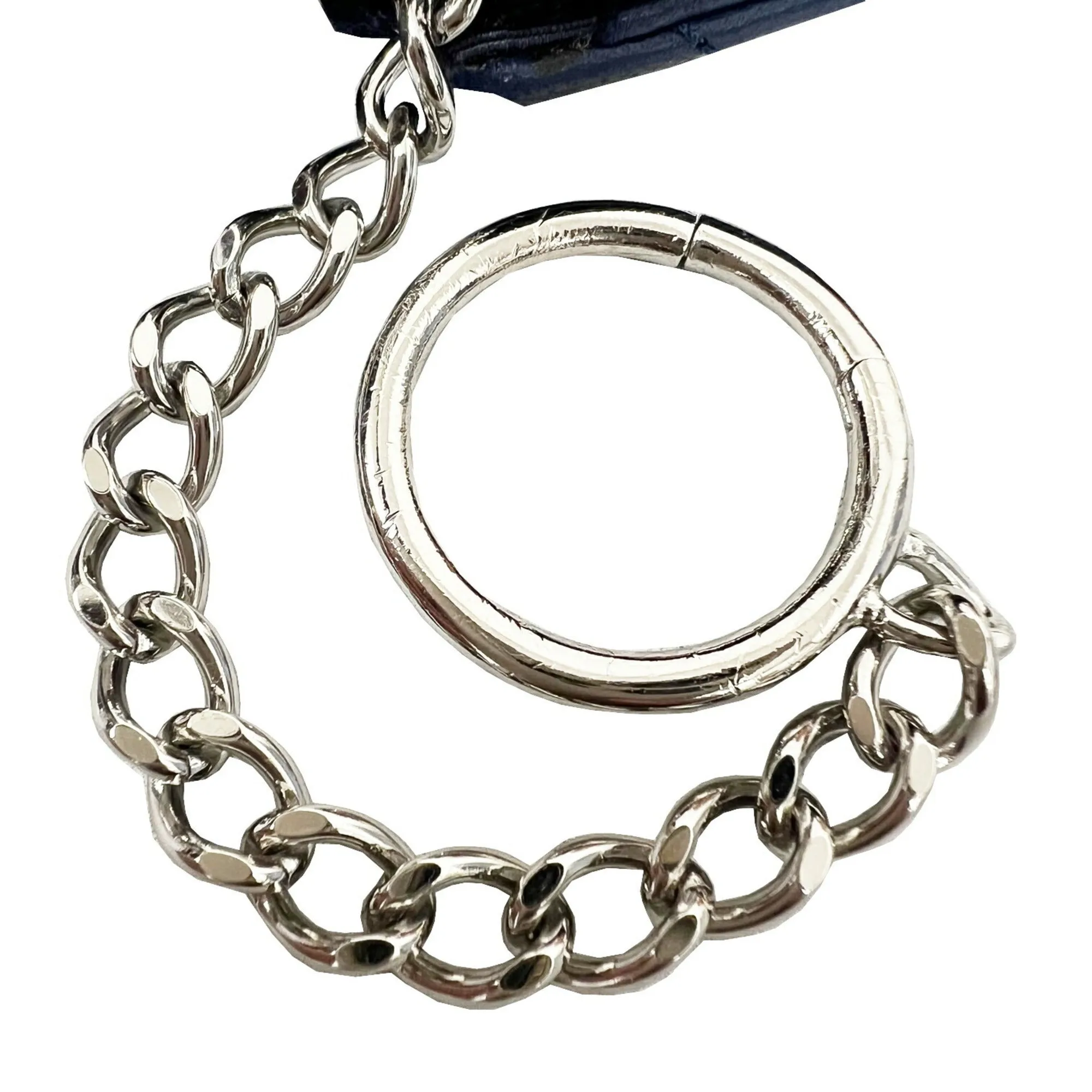 Chanel Classic Zip Matelasse Coin Case Card Key Ring Purse Navy Lambskin Coco Mark Wallet A68943 Women's Men's 2