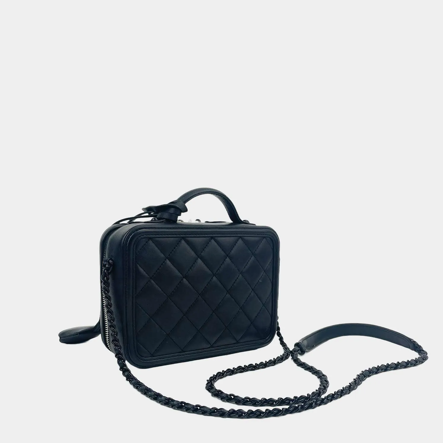 CHANEL Incognito CC Filigree Vanity Lambskin Shoulder Bag So Black