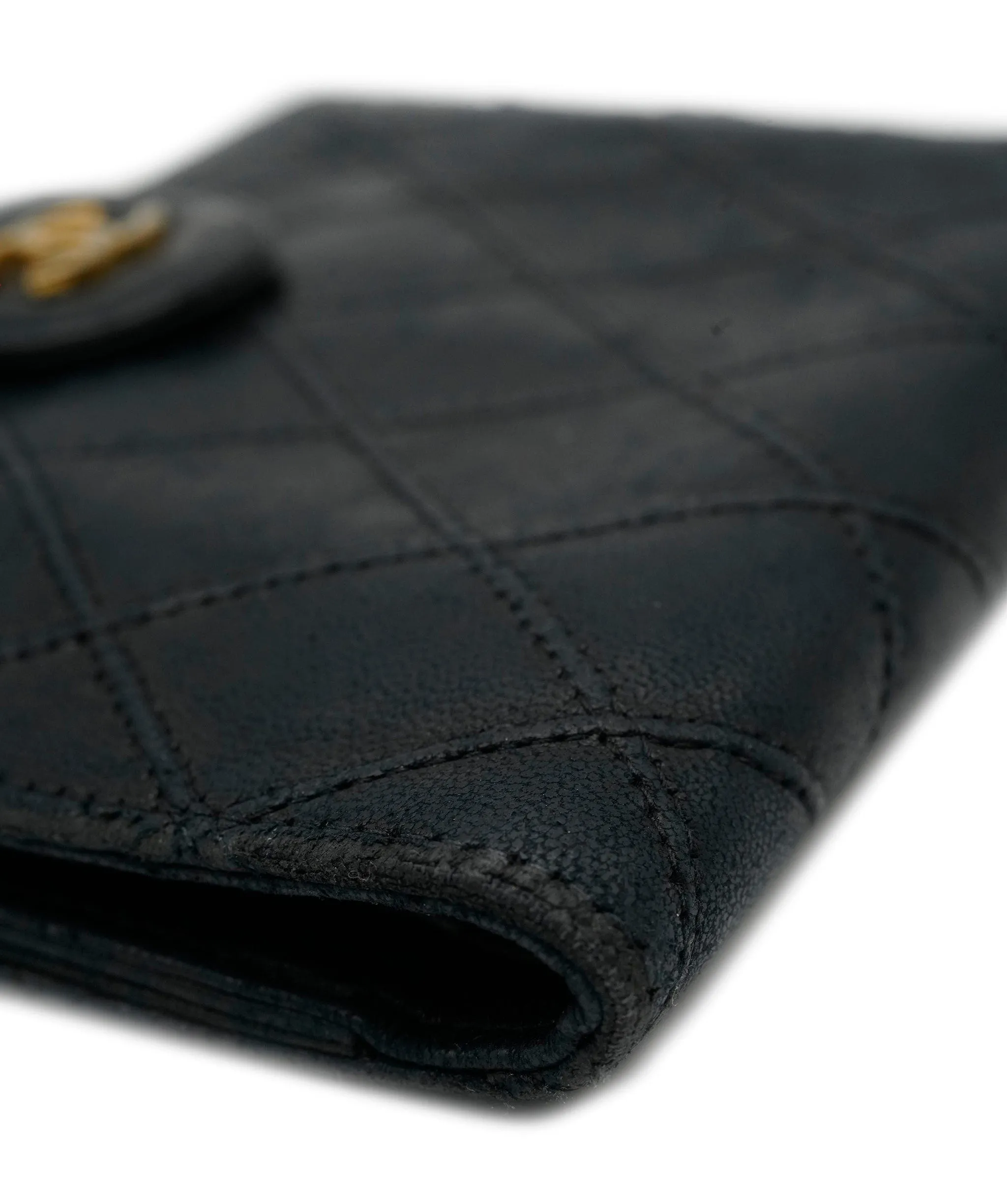 Chanel lambskin black wallet with GHW - AJC0501