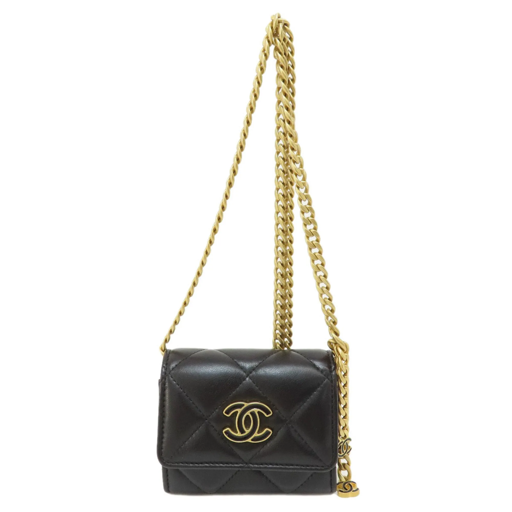 Chanel Matelasse Cocomark Bifold Wallet [] Lambskin Women's