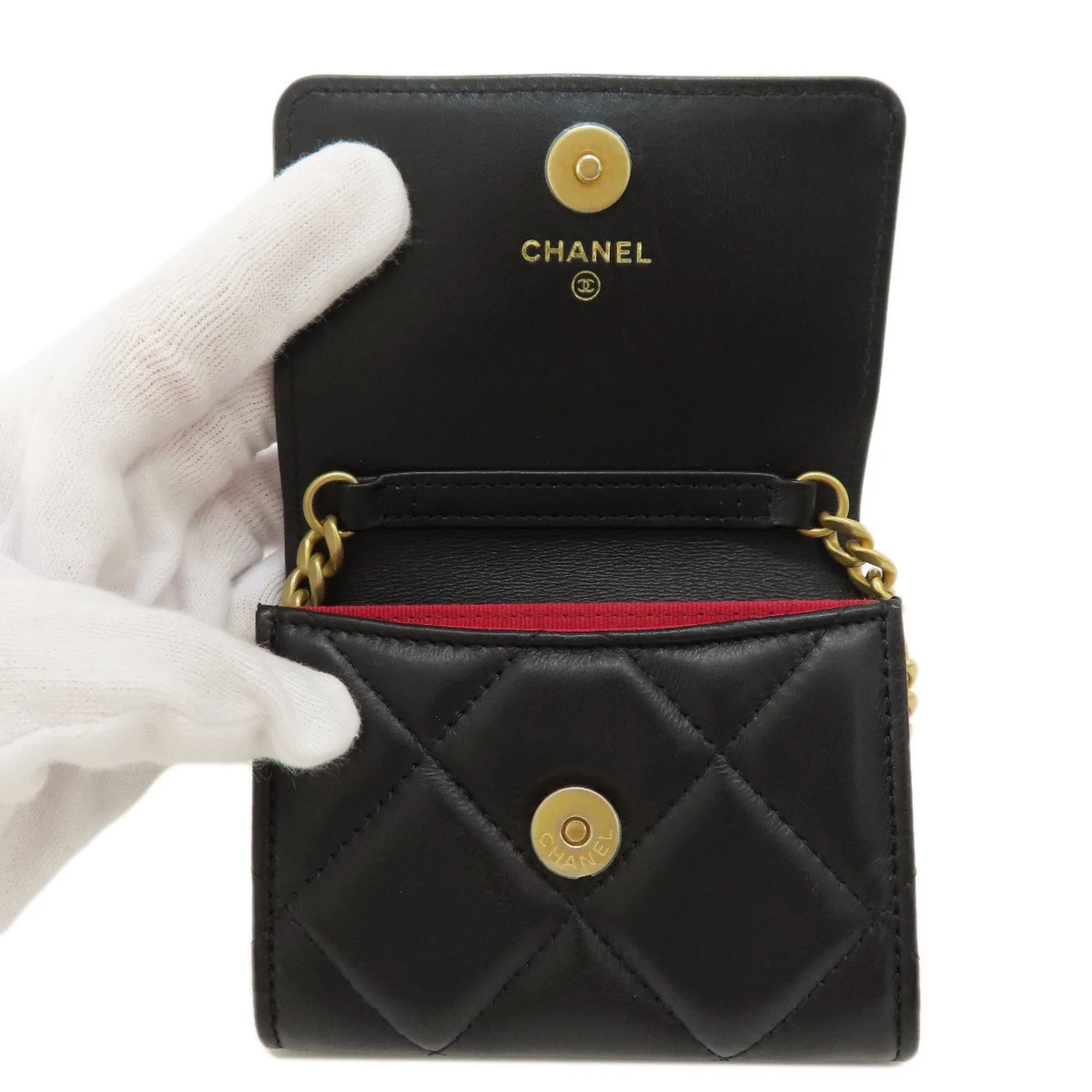 Chanel Matelasse Cocomark Bifold Wallet [] Lambskin Women's