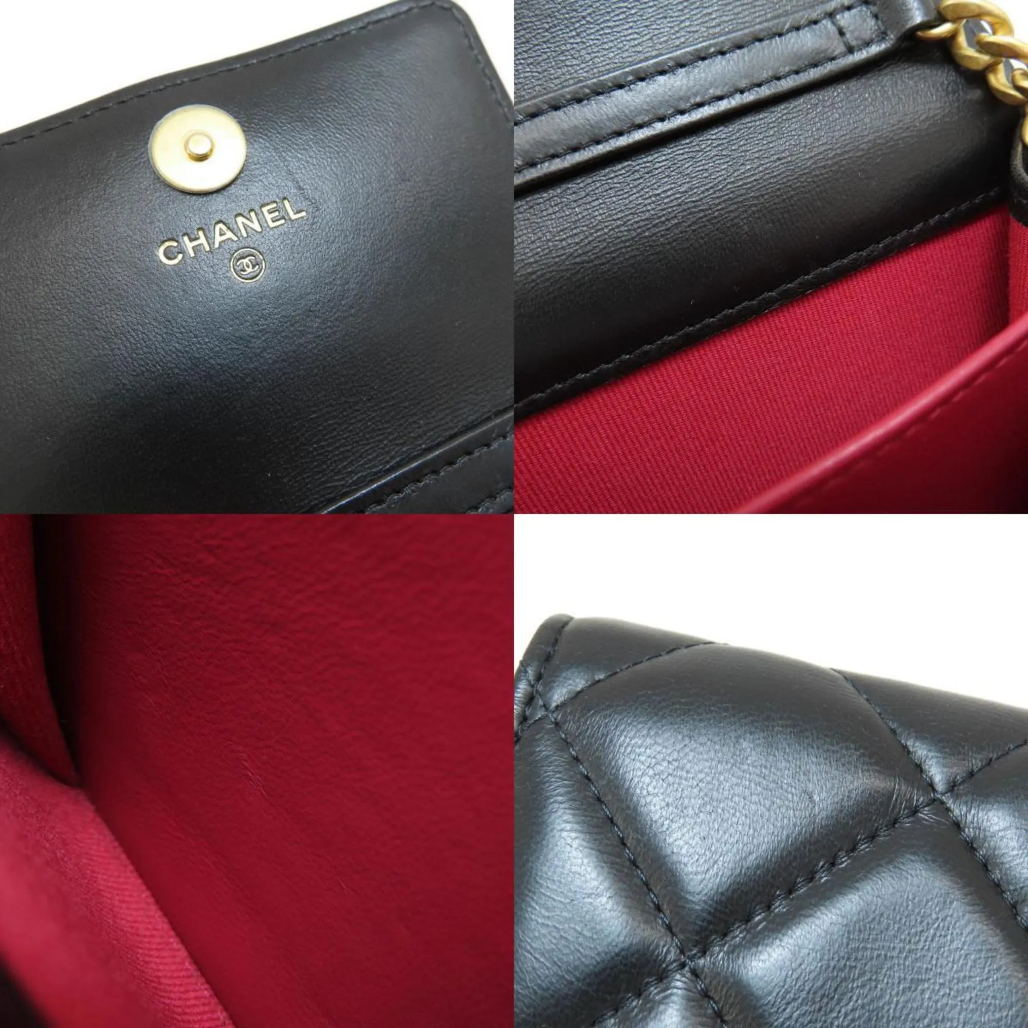 Chanel Matelasse Cocomark Bifold Wallet [] Lambskin Women's