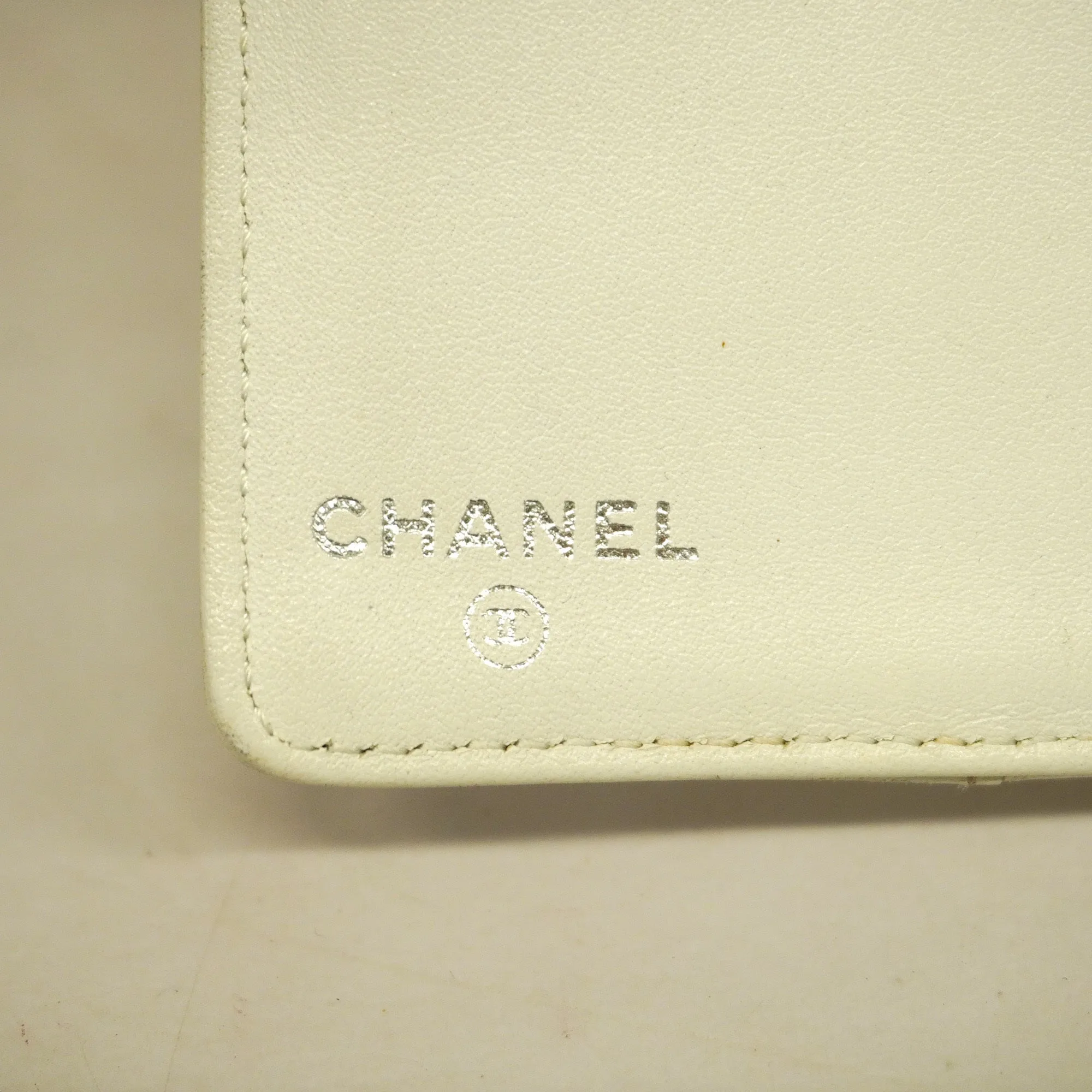 Chanel  Matelasse Long Wallet Silver Metal Fittings Women's Lambskin Wallet