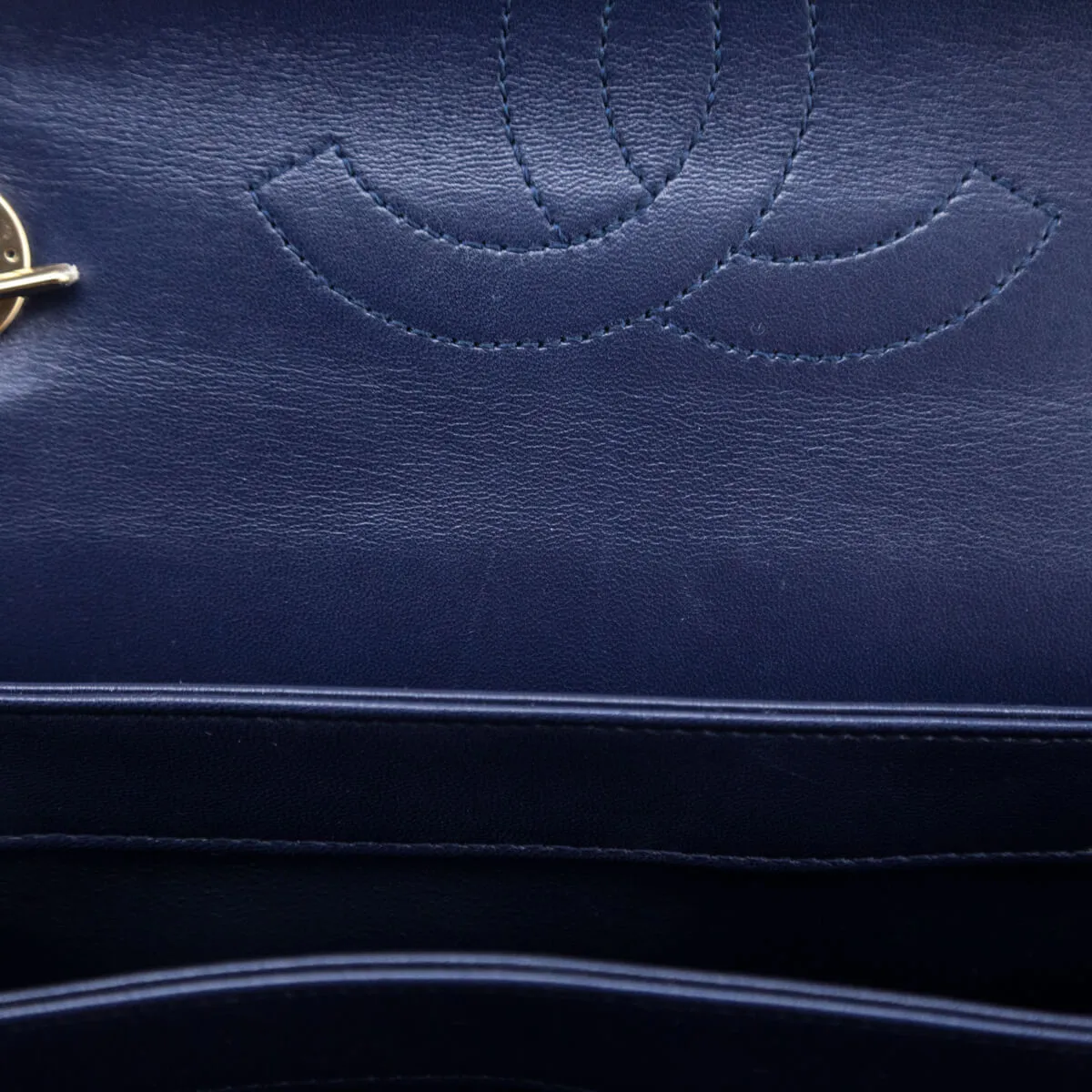Chanel Navy Quilted Lambskin Small Trendy CC Top Handle Flap Bag