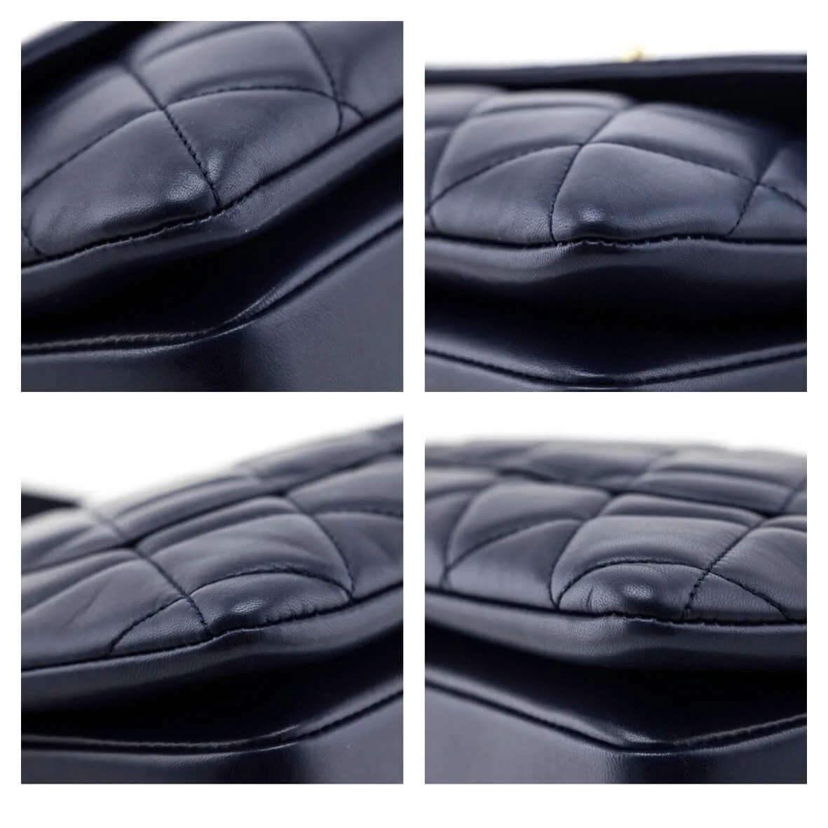 Chanel Navy Quilted Lambskin Small Trendy CC Top Handle Flap Bag