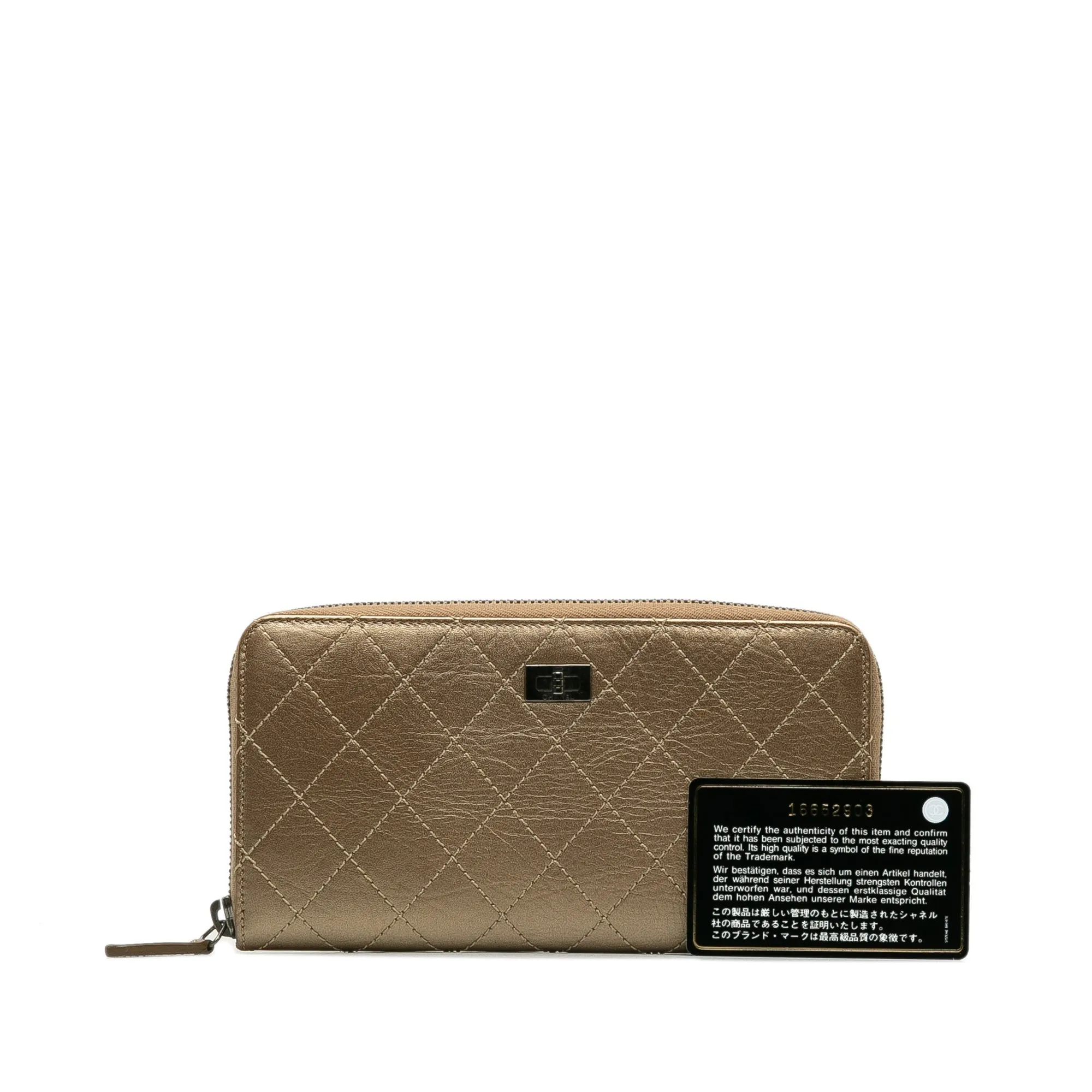 Chanel Reissue 2.55 Zip Around Wallet Long Wallets