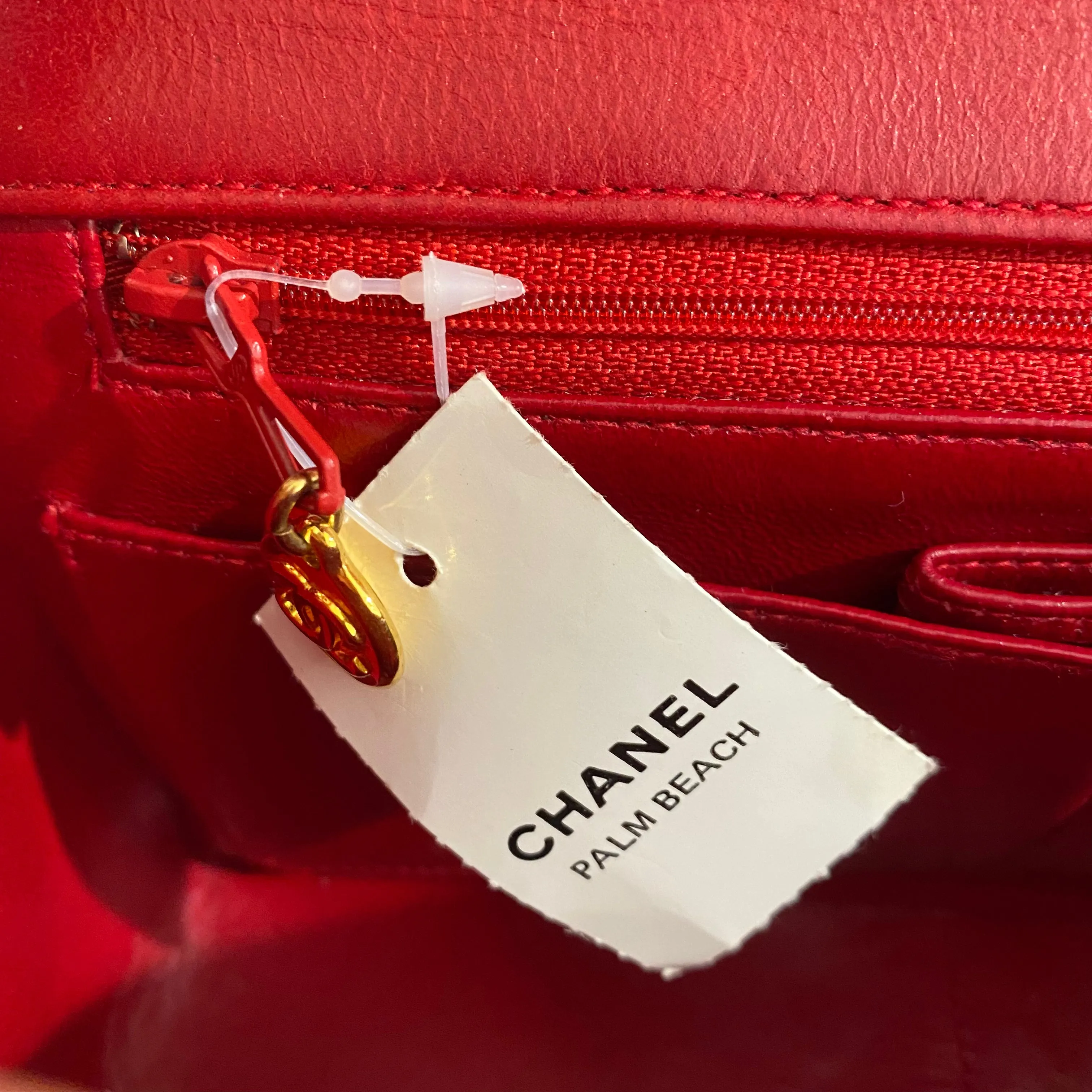 Chanel Vintage Red Single Flap Bag
