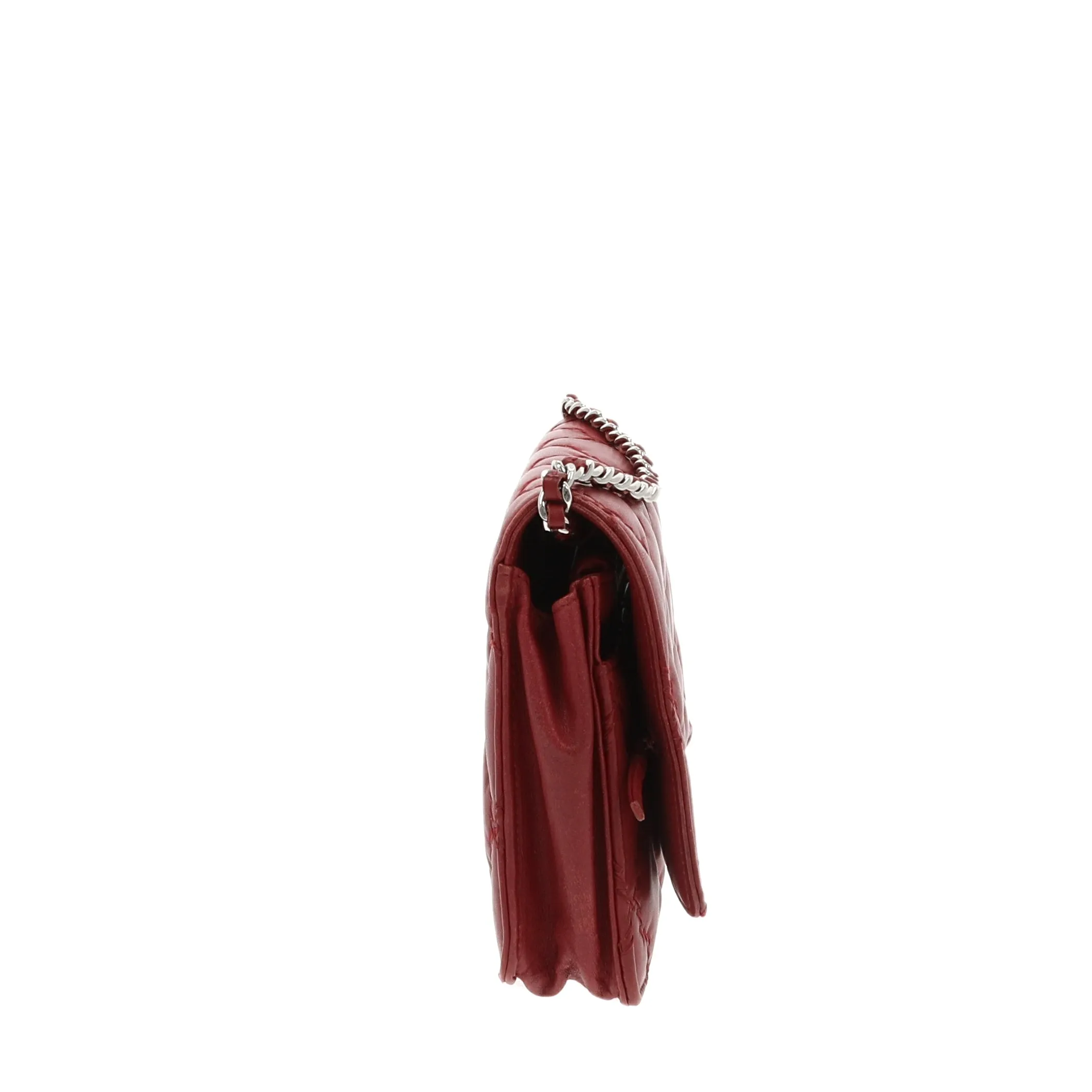 CHANEL WOC Wallet on Chain Pochette in Bordeaux Leather