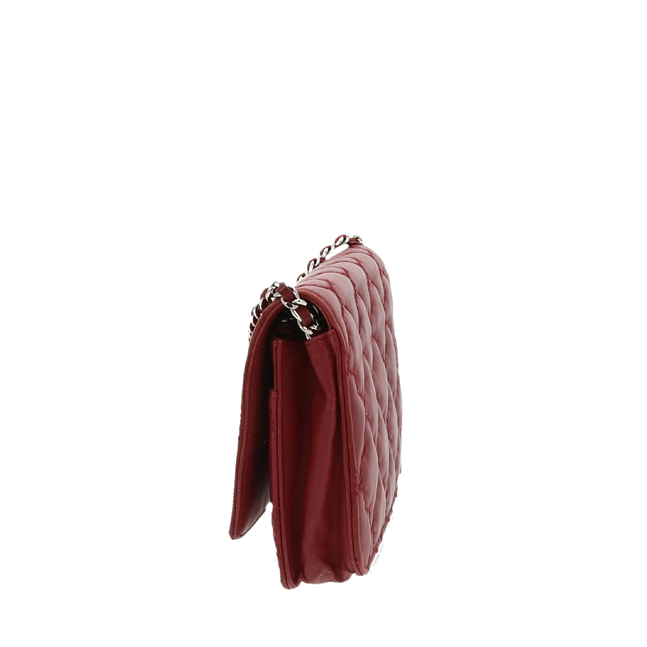 CHANEL WOC Wallet on Chain Pochette in Bordeaux Leather