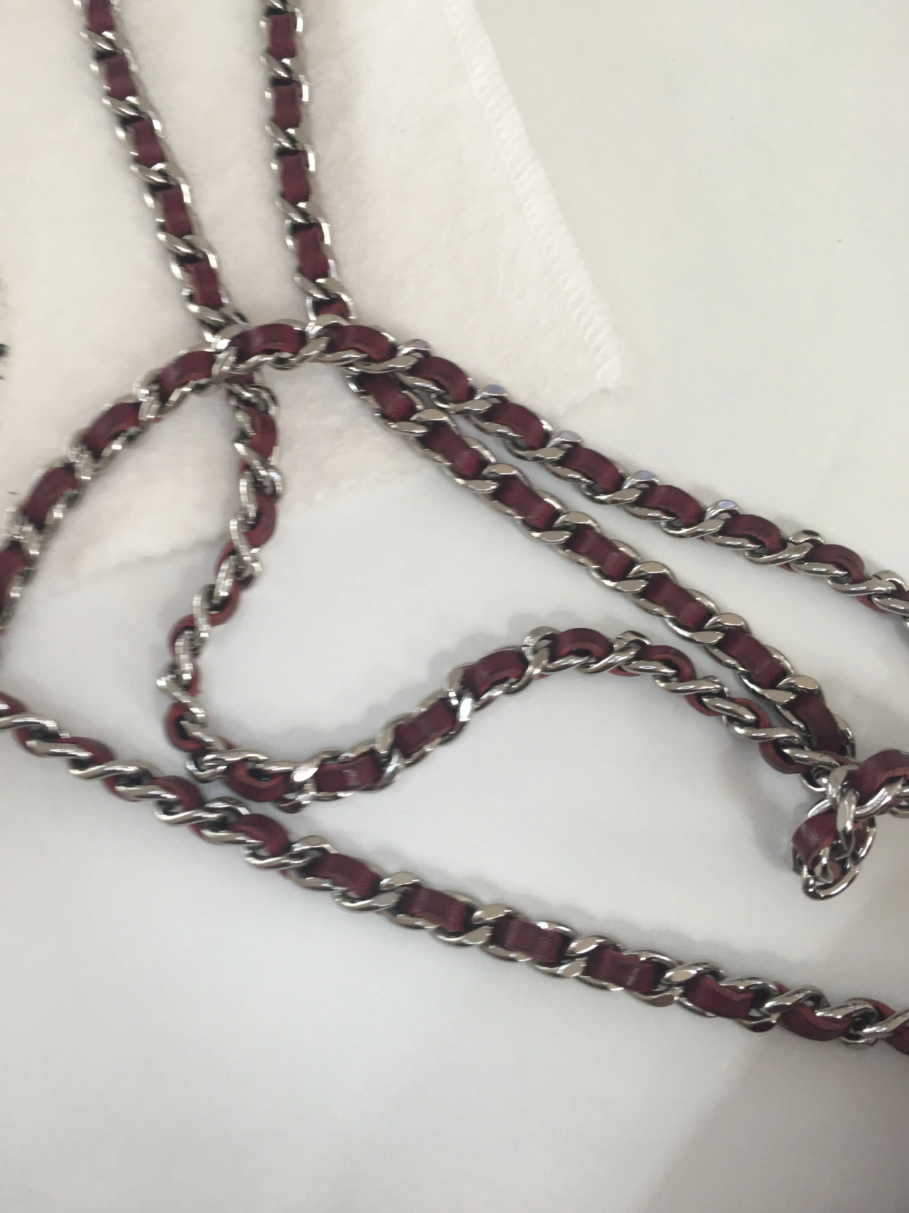 CHANEL WOC Wallet on Chain Pochette in Bordeaux Leather