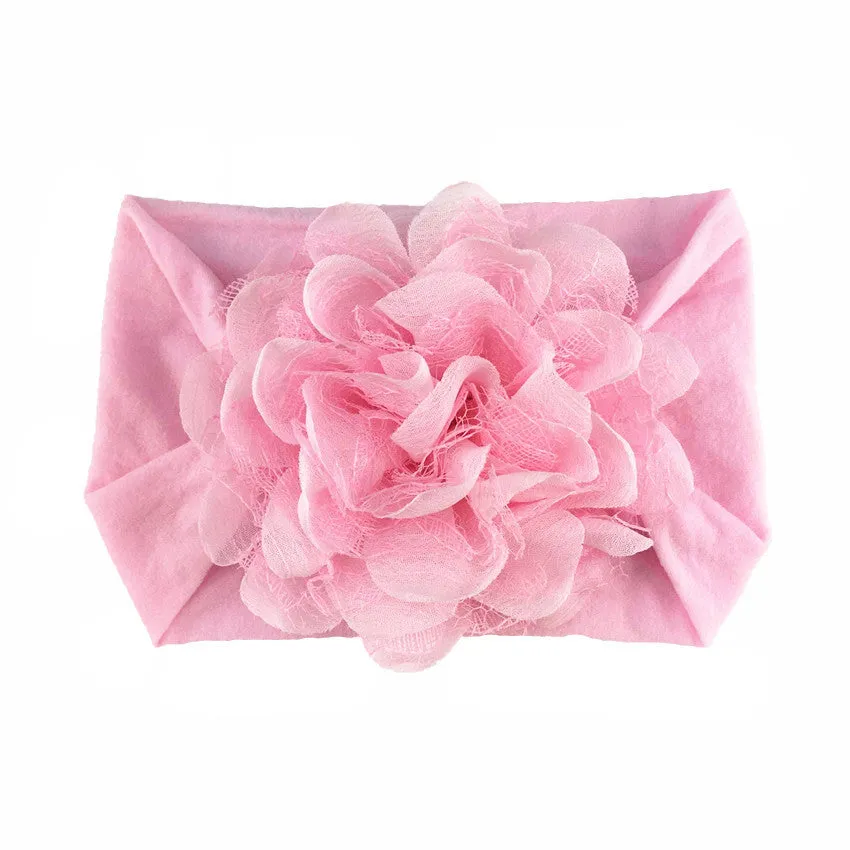 Chiffon Lace Mesh Flower Headbands