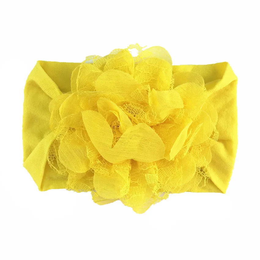 Chiffon Lace Mesh Flower Headbands