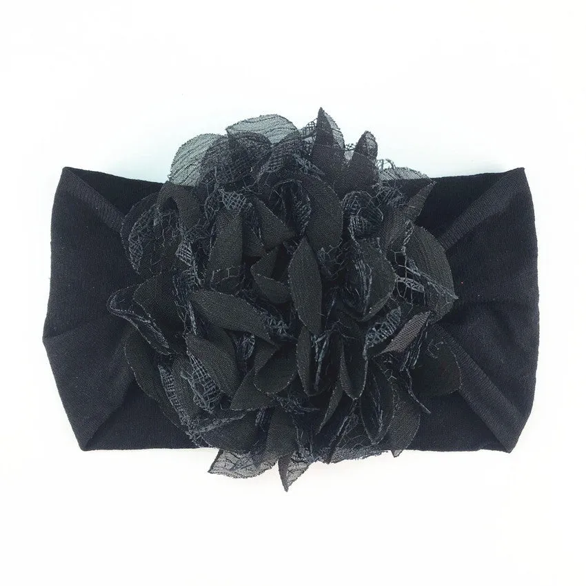 Chiffon Lace Mesh Flower Headbands