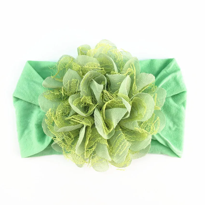 Chiffon Lace Mesh Flower Headbands