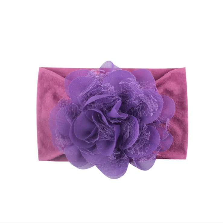 Chiffon Lace Mesh Flower Headbands