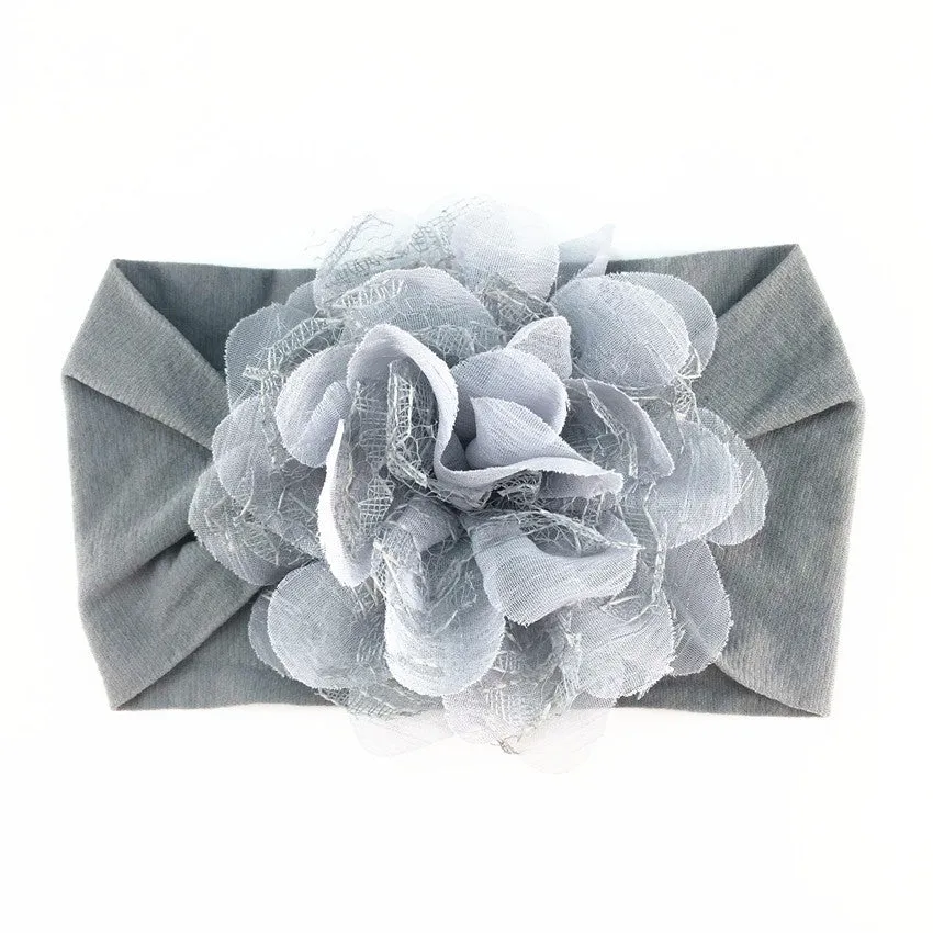Chiffon Lace Mesh Flower Headbands