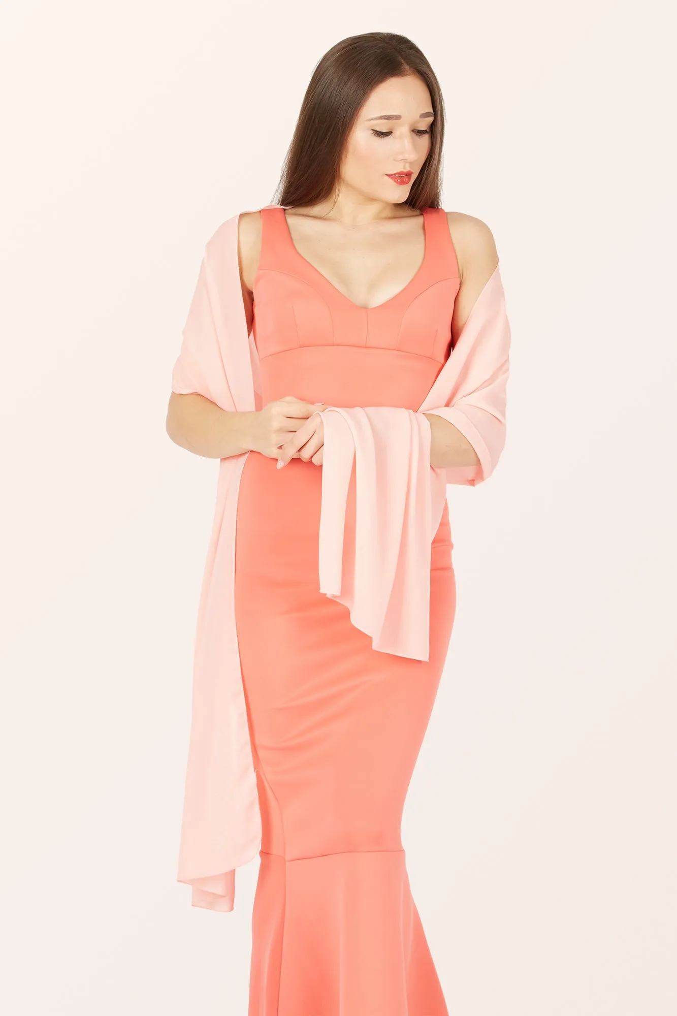 Chiffon Shawl - Baby Pink