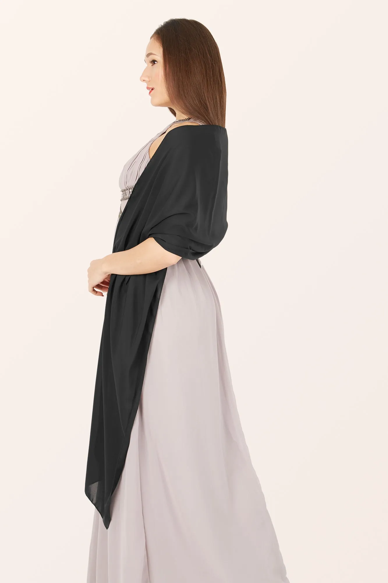 Chiffon Shawl - Black