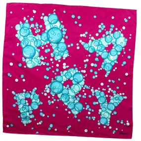 Chopard Scarf Fuchsia Happy Bubbles - Twill Silk Square Foulard