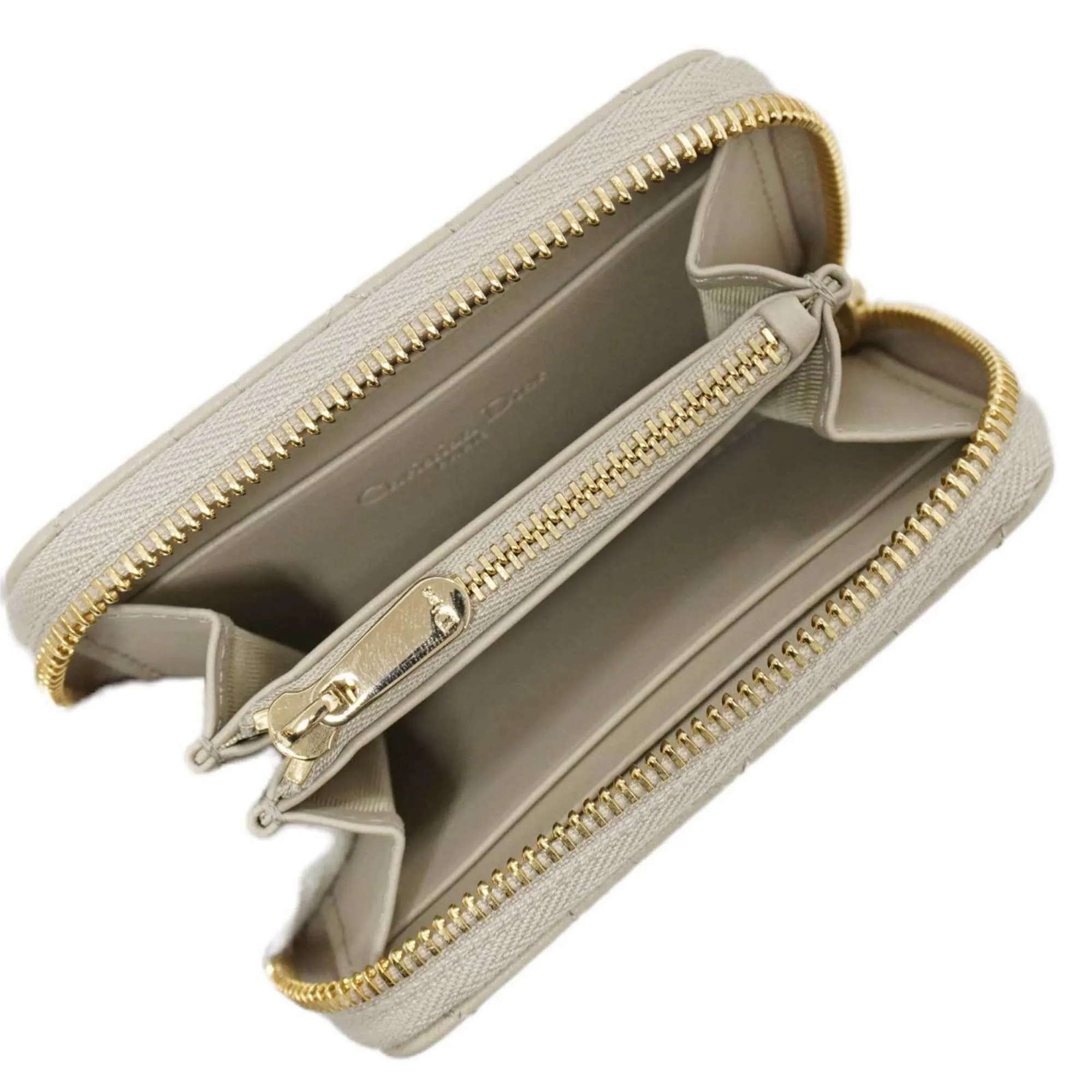 CHRISTIAN DIOR Dior LADY DIOR VOYAGEUR S0985ONMJ_M116 Wallet Canage Lambskin Men's Women's Card Case