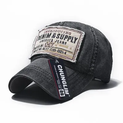 CHUNGLIM DENIM SUPPLY DENIM JEAN CURVED VISOR CAPS