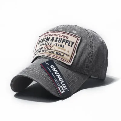 CHUNGLIM DENIM SUPPLY DENIM JEAN CURVED VISOR CAPS