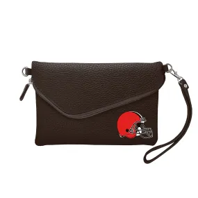 Cleveland Browns Fold Over Crossbody Pebble