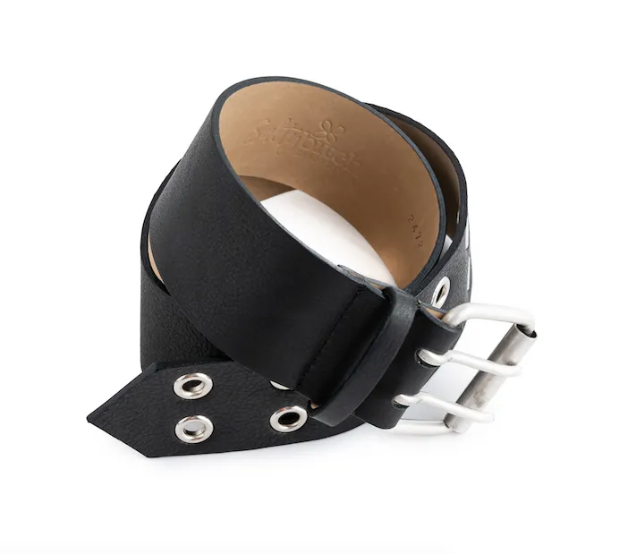 Contour Black Eyelet Belt