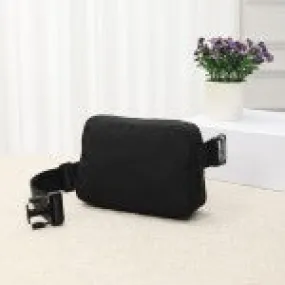 Cross Body Nylon Belt Bag - black