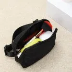 Cross Body Nylon Belt Bag - black