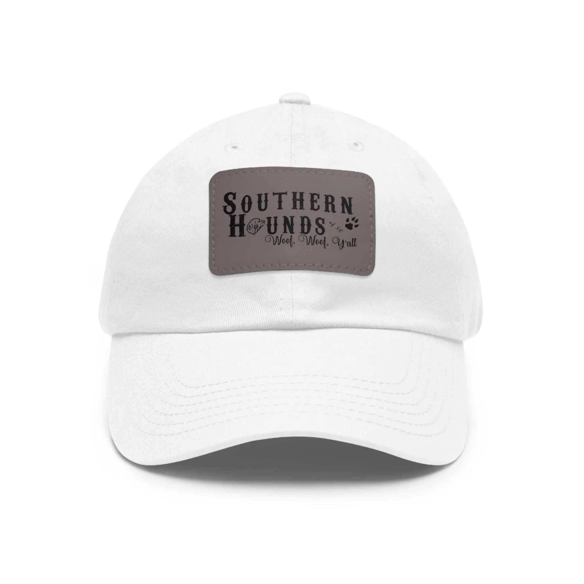Dad Southern Hounds Hat with Leather Patch (Rectangle)