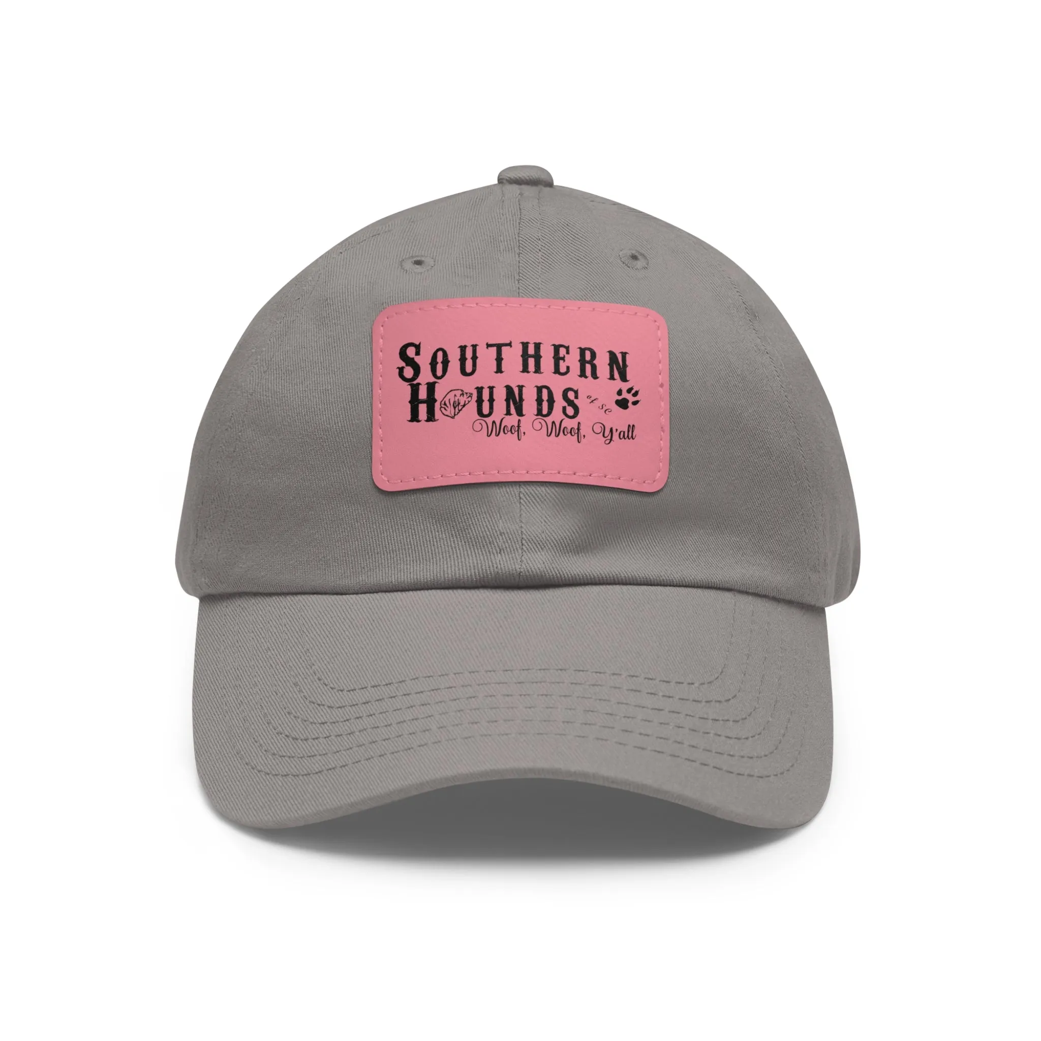 Dad Southern Hounds Hat with Leather Patch (Rectangle)