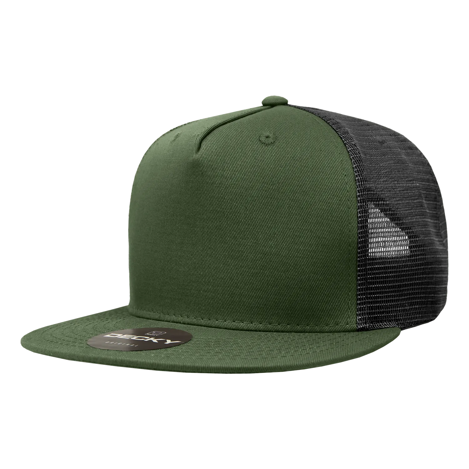 Decky 1040 Blank 5 Panel Trucker Snapback Hat - CASE Pricing