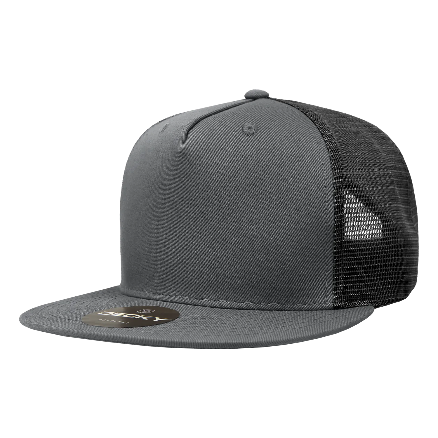 Decky 1040 Blank 5 Panel Trucker Snapback Hat - CASE Pricing