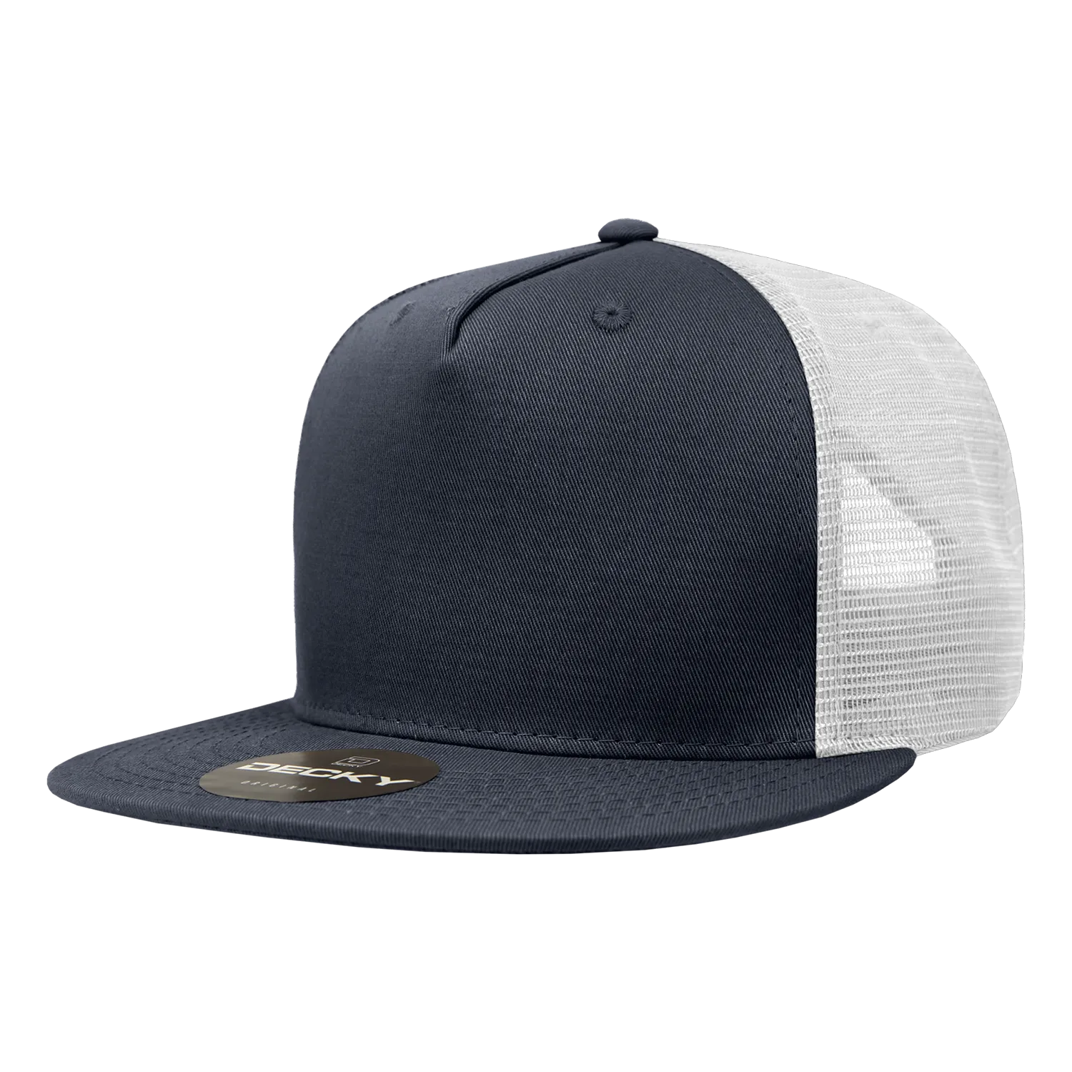 Decky 1040 Blank 5 Panel Trucker Snapback Hat - CASE Pricing