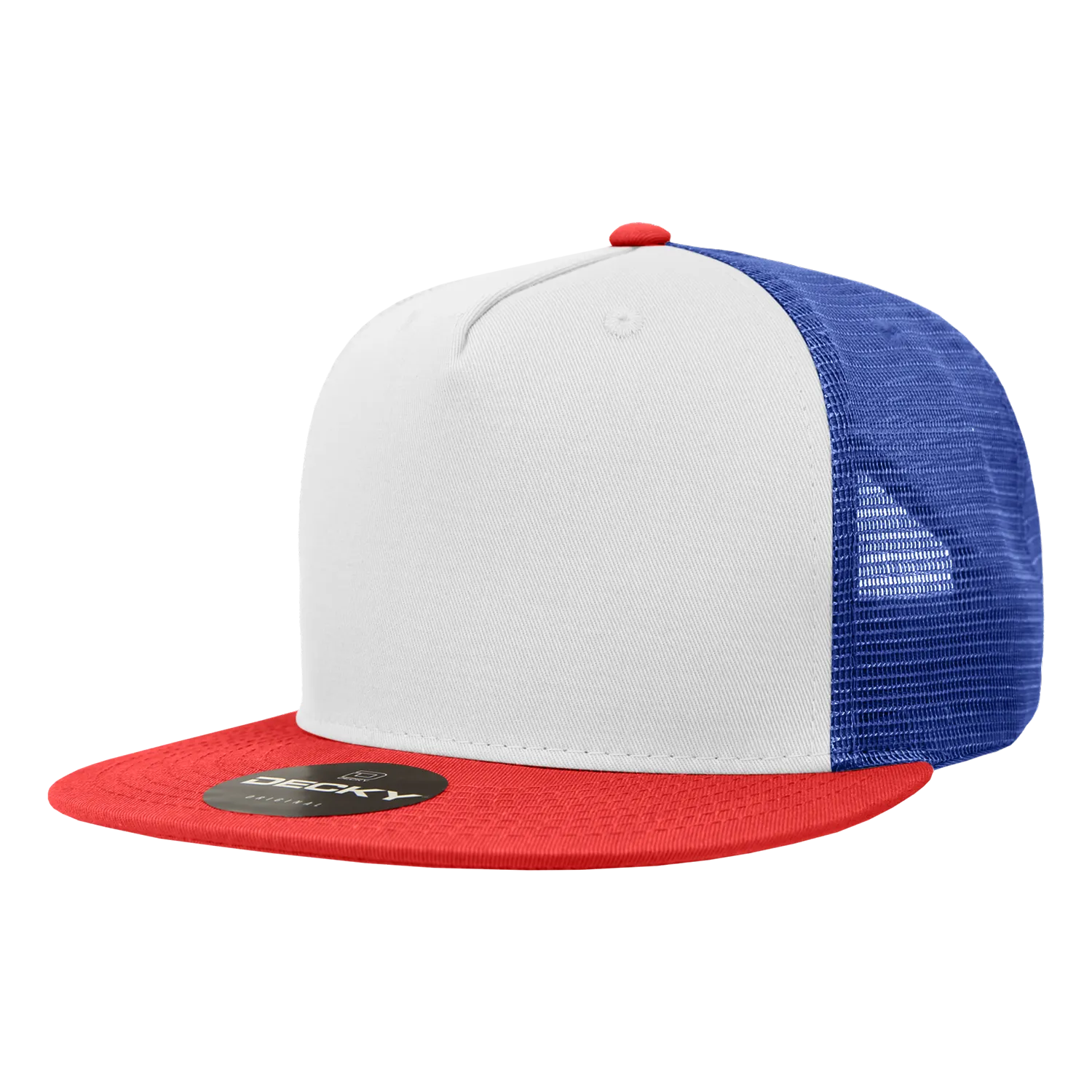 Decky 1040 Blank 5 Panel Trucker Snapback Hat - CASE Pricing