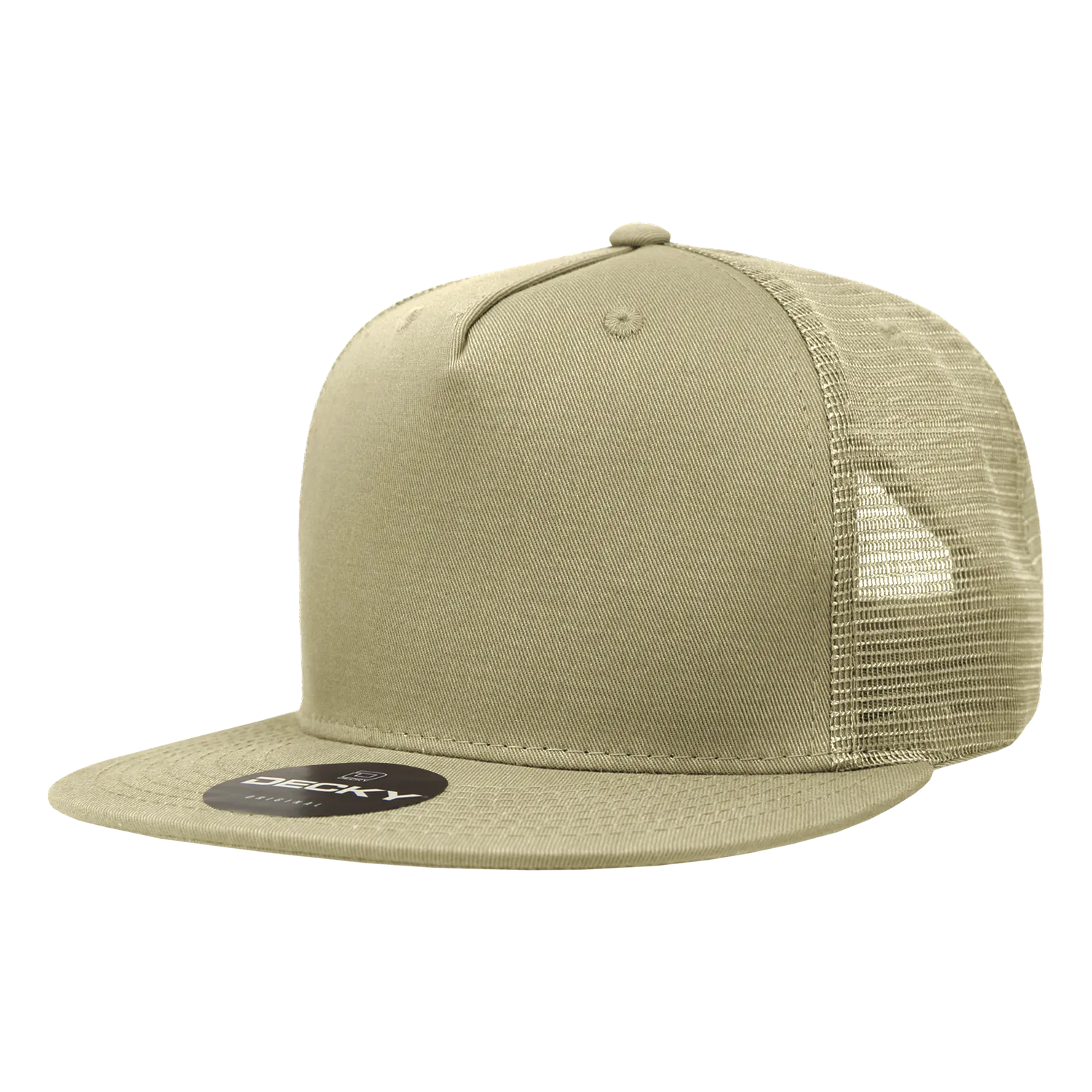 Decky 1040 Blank 5 Panel Trucker Snapback Hat - CASE Pricing