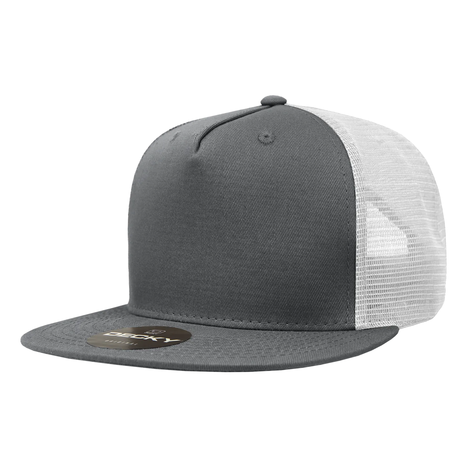 Decky 1040 Blank 5 Panel Trucker Snapback Hat - CASE Pricing