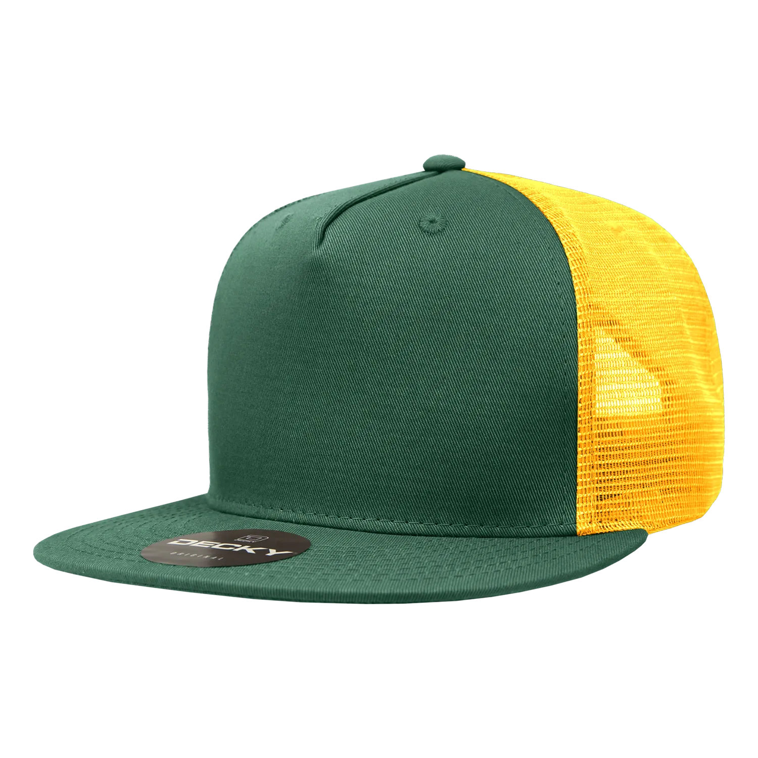 Decky 1040 Blank 5 Panel Trucker Snapback Hat - CASE Pricing