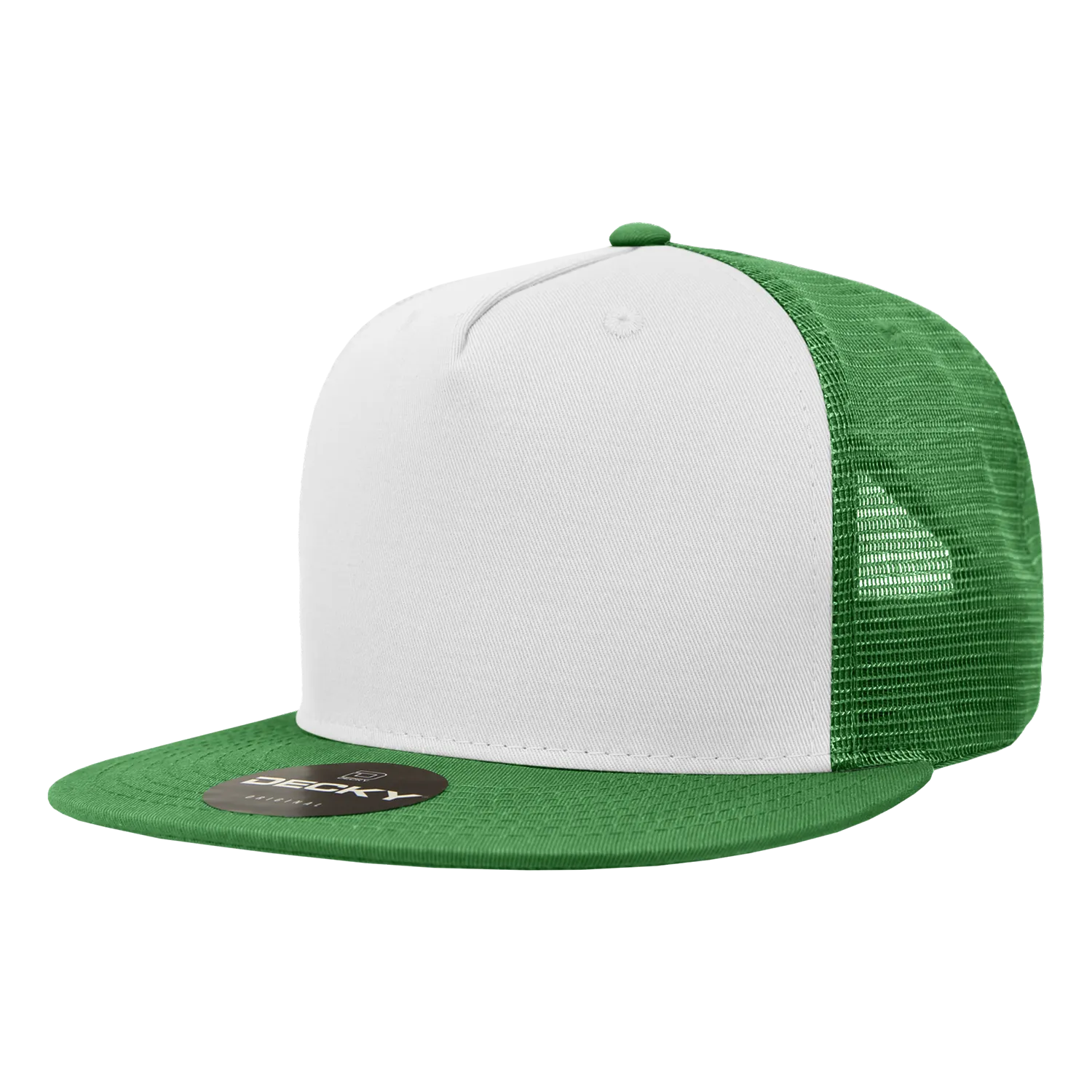 Decky 1040 Blank 5 Panel Trucker Snapback Hat - CASE Pricing