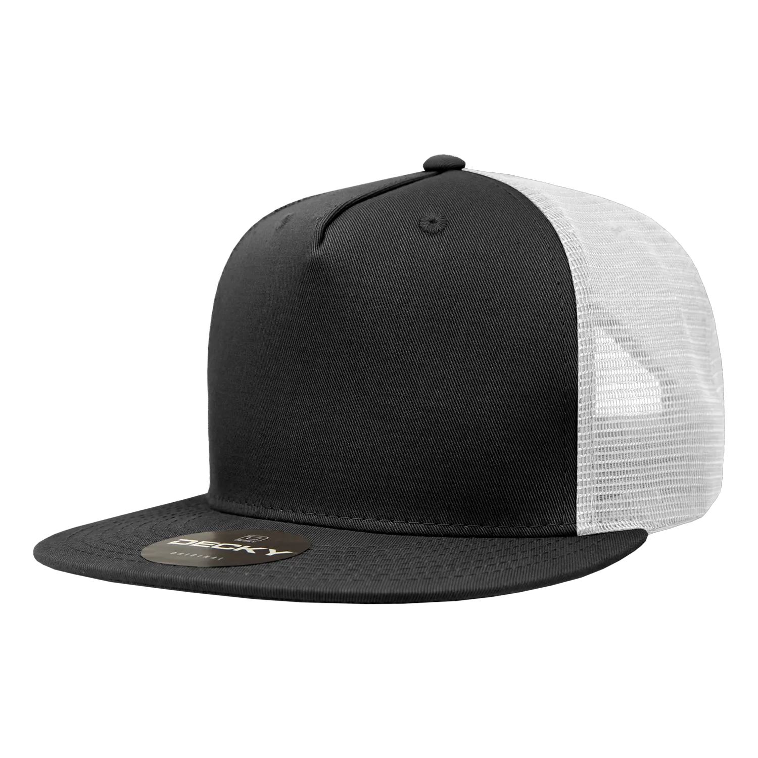 Decky 1040 Blank 5 Panel Trucker Snapback Hat - CASE Pricing