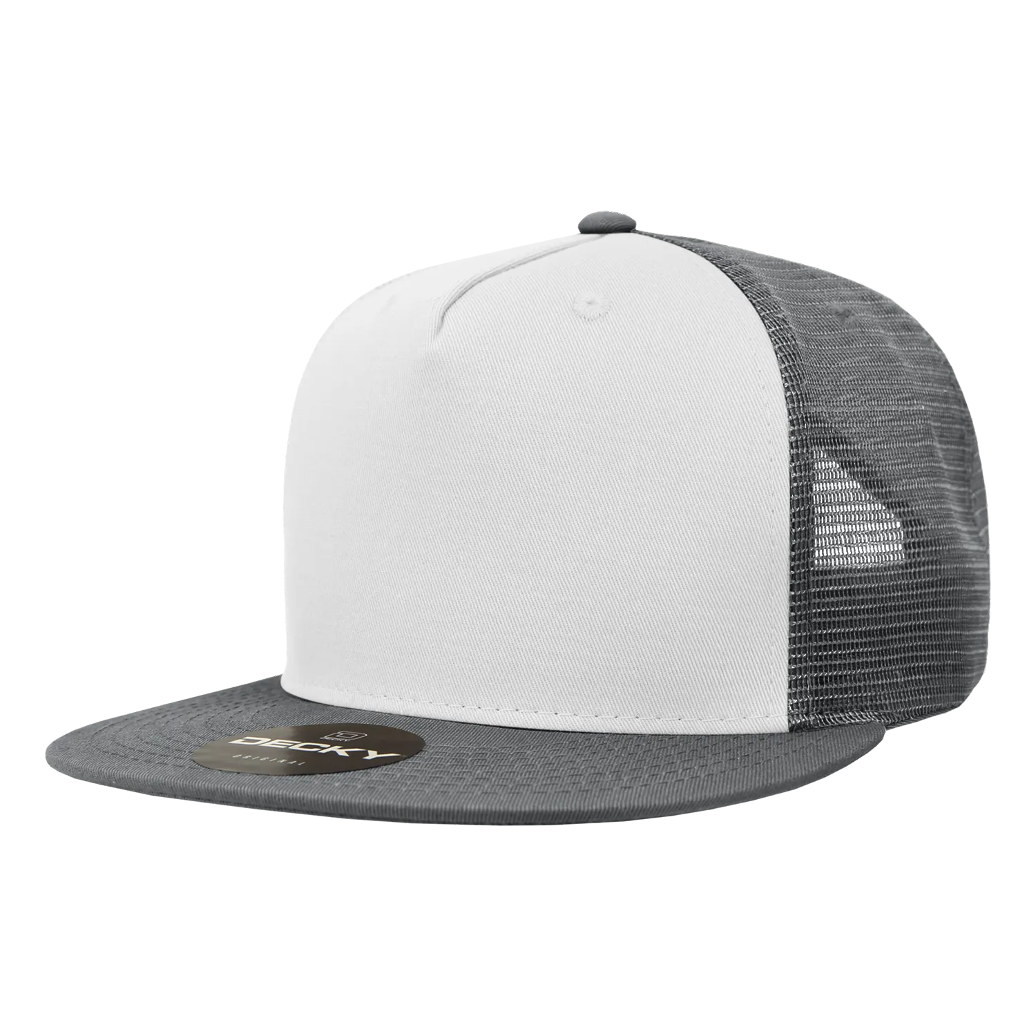 Decky 1040 Blank 5 Panel Trucker Snapback Hat - CASE Pricing
