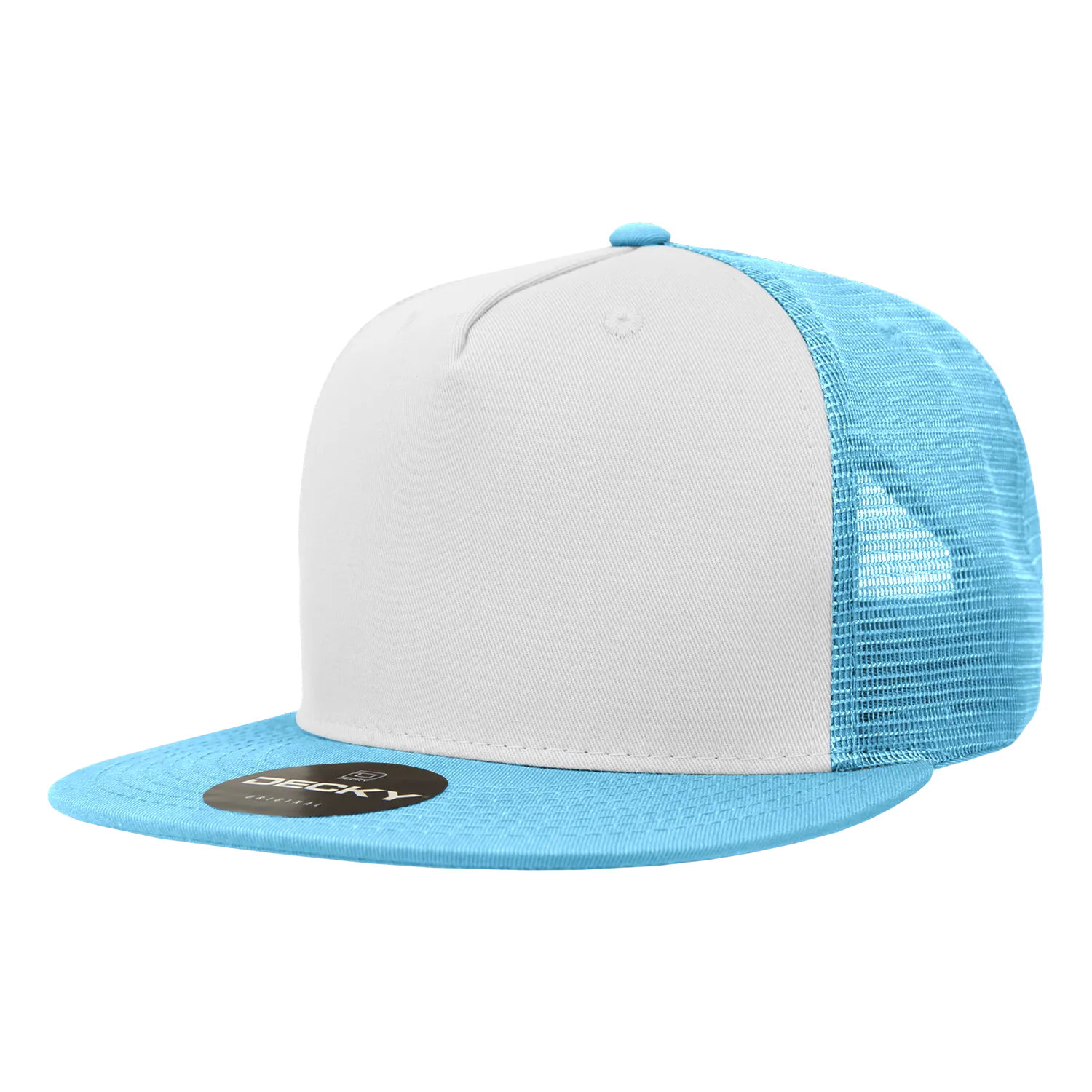 Decky 1040 Blank 5 Panel Trucker Snapback Hat - CASE Pricing