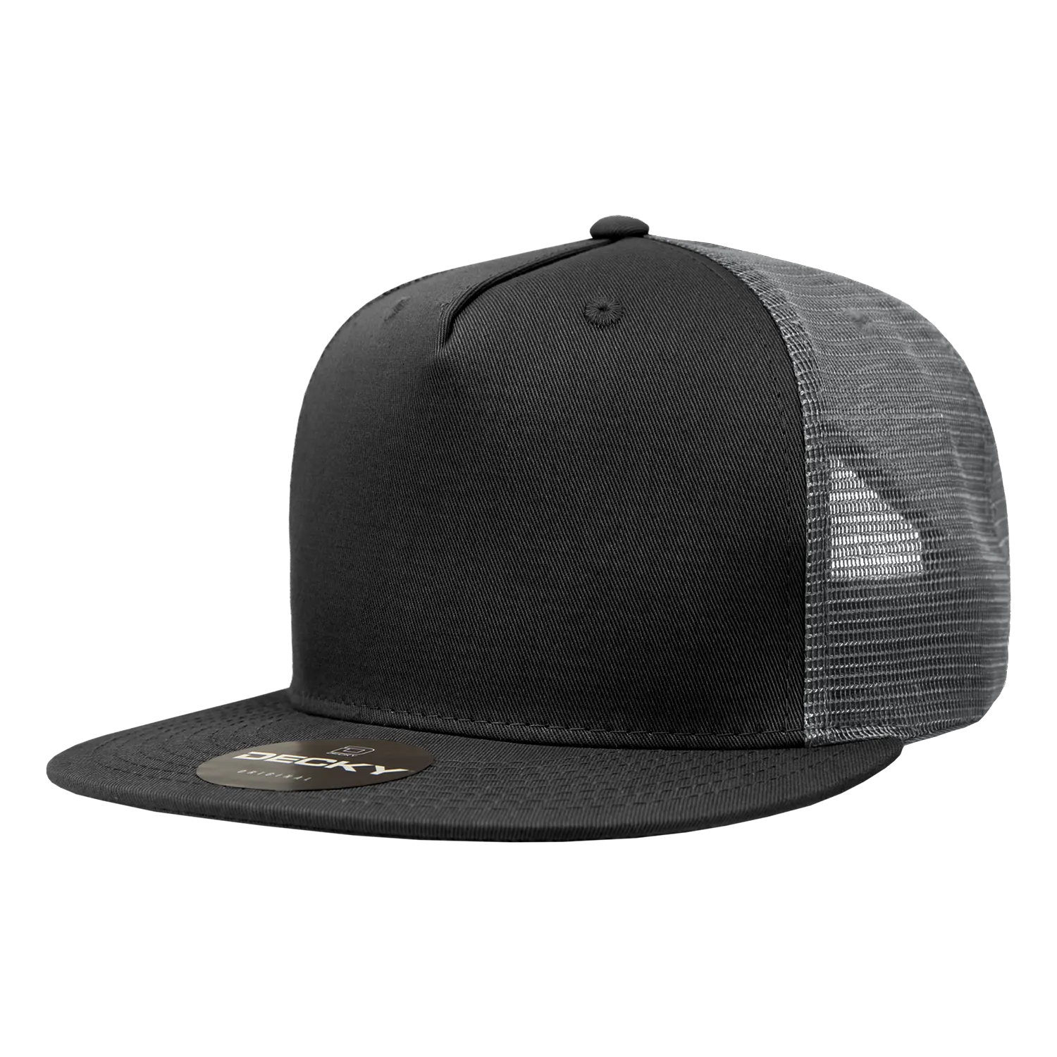 Decky 1040 Blank 5 Panel Trucker Snapback Hat - CASE Pricing