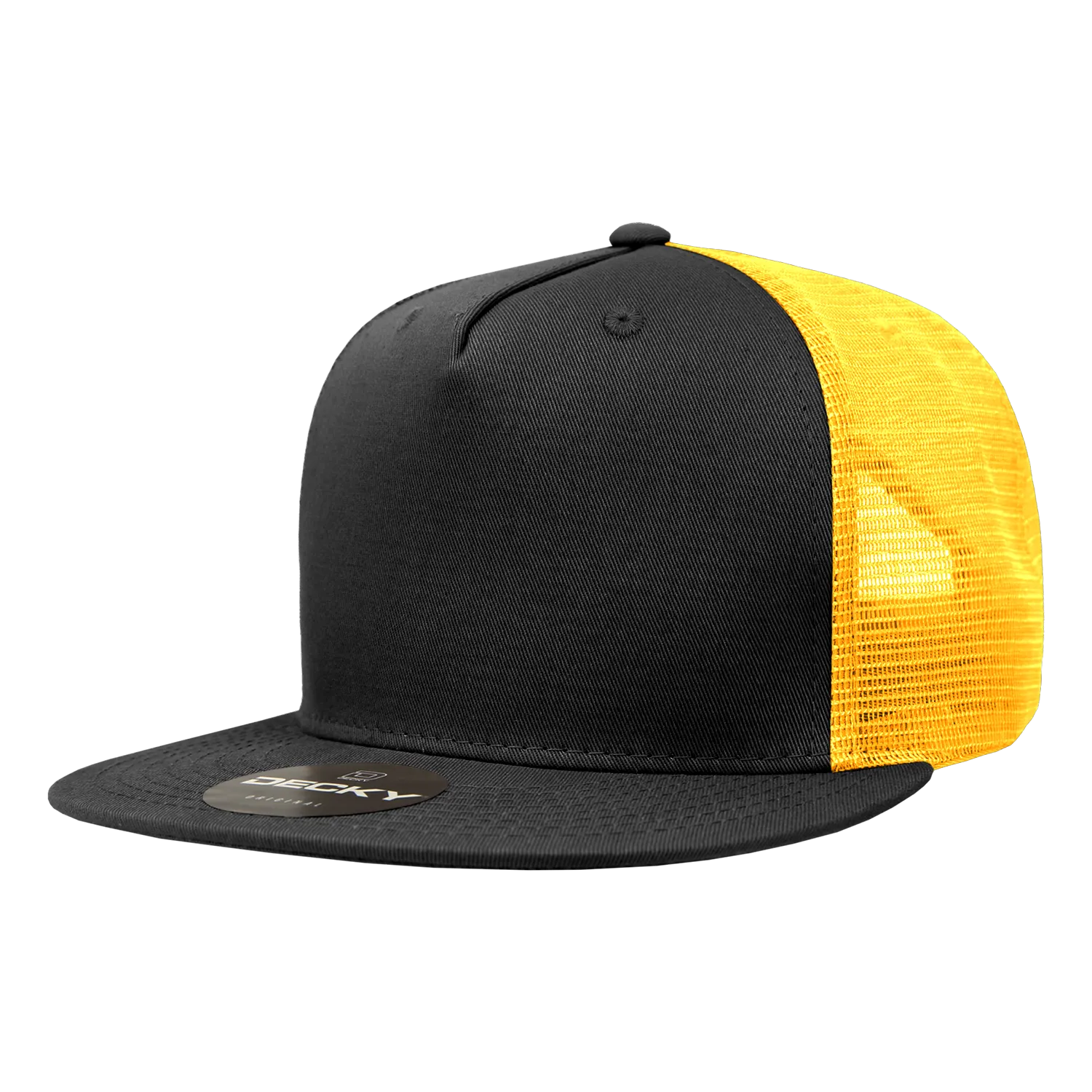 Decky 1040 Blank 5 Panel Trucker Snapback Hat - CASE Pricing